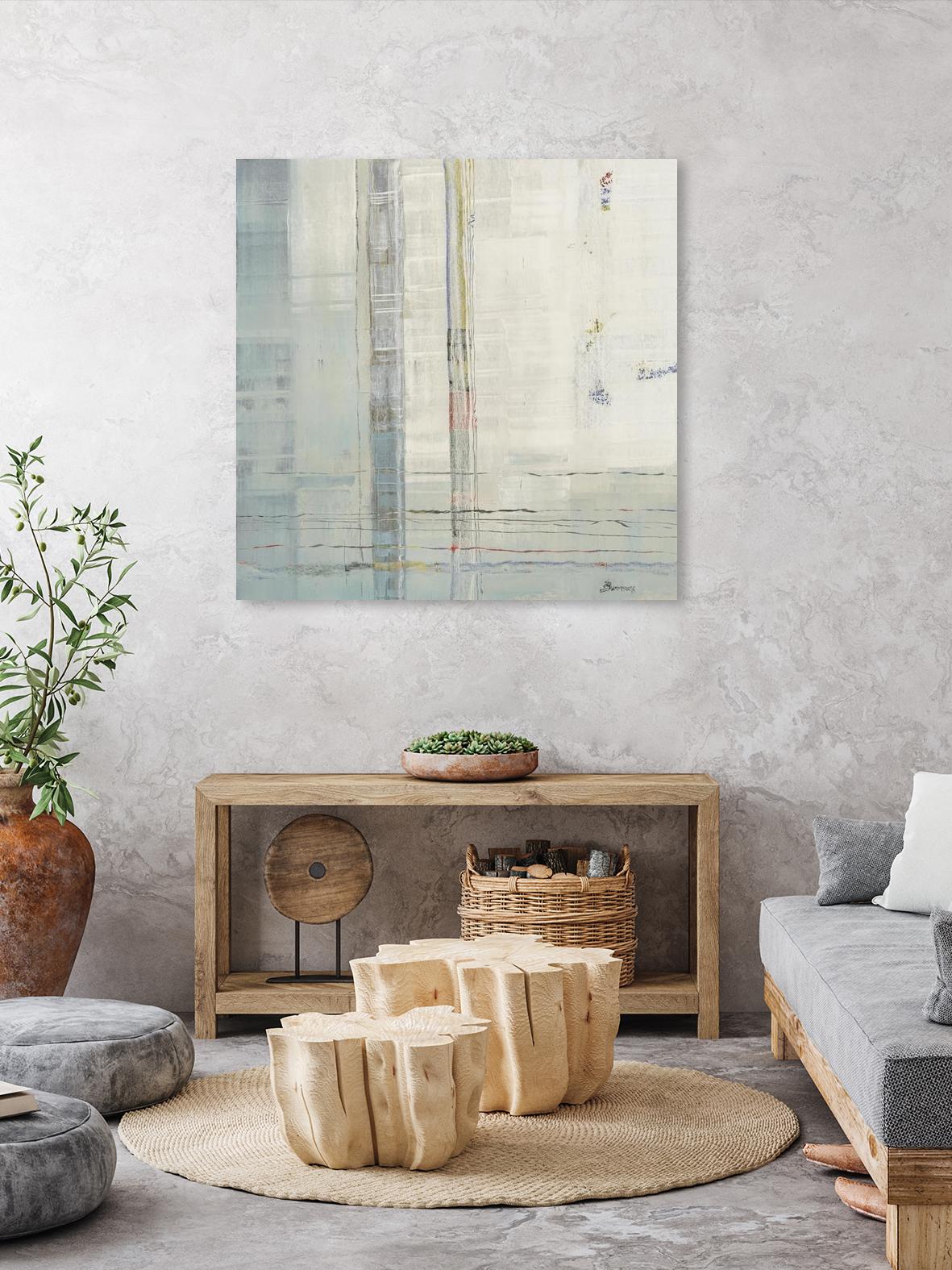 Parallels by John Burrows on GIANT ART - whites & creams abstract