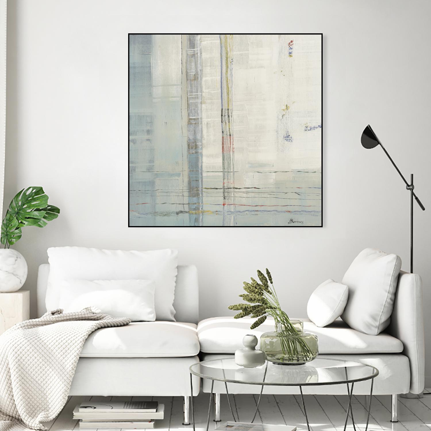 Parallels by John Burrows on GIANT ART - whites & creams abstract