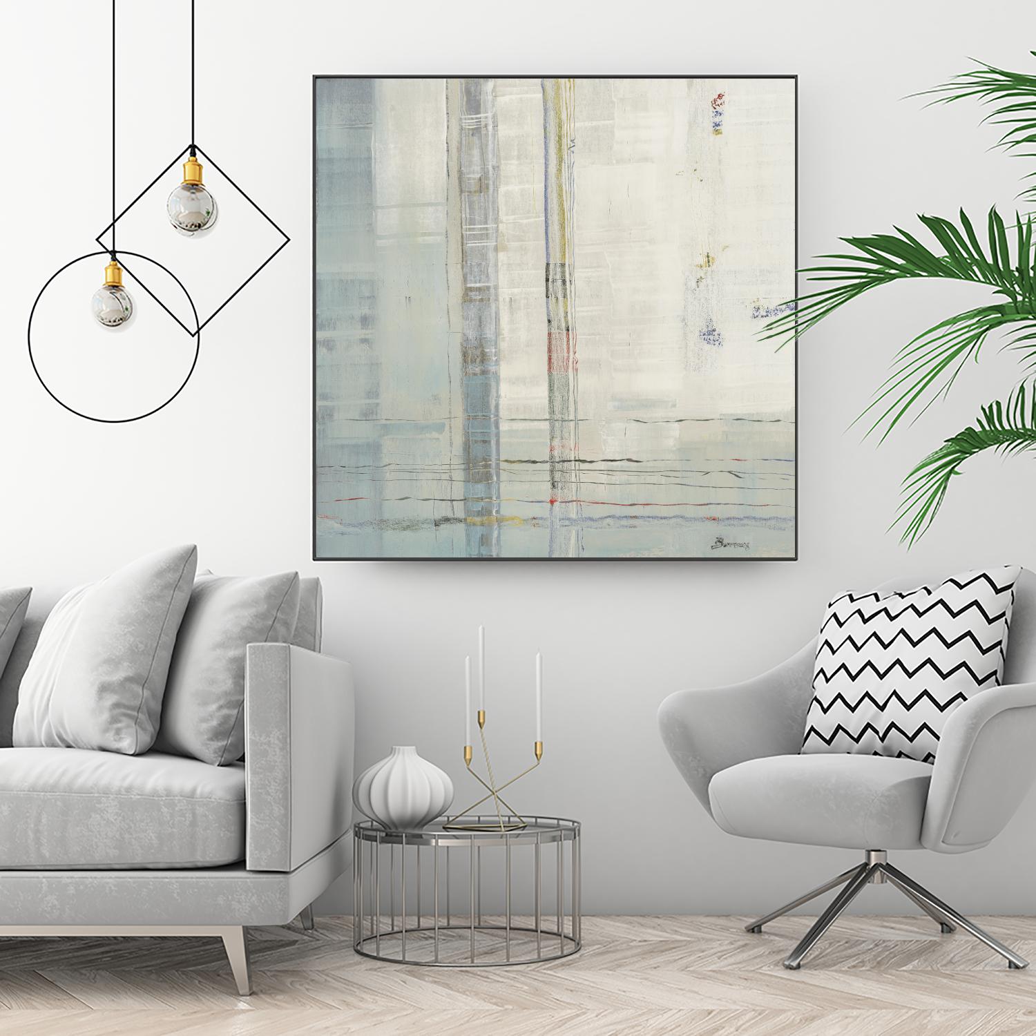 Parallels by John Burrows on GIANT ART - whites & creams abstract