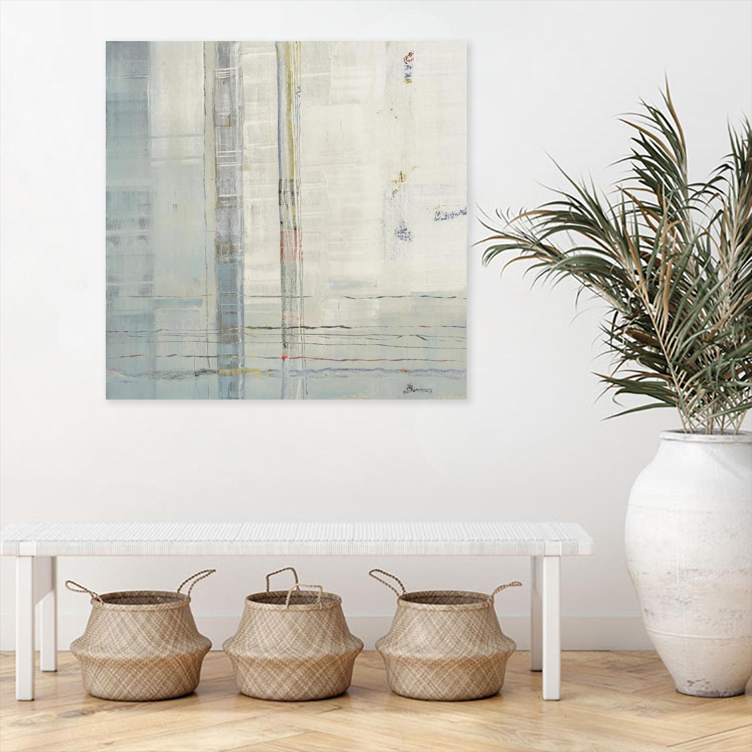 Parallels by John Burrows on GIANT ART - whites & creams abstract