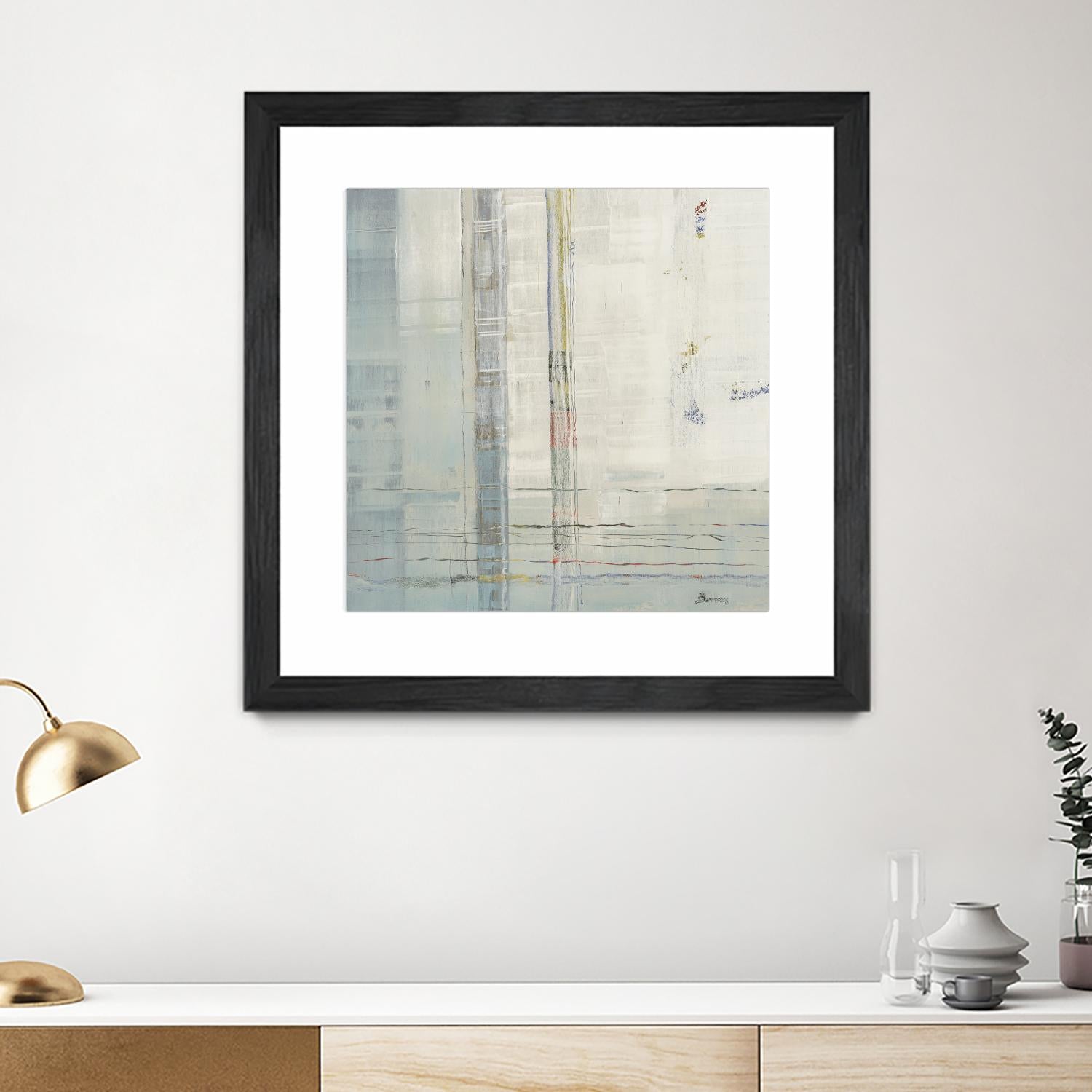 Parallels by John Burrows on GIANT ART - whites & creams abstract