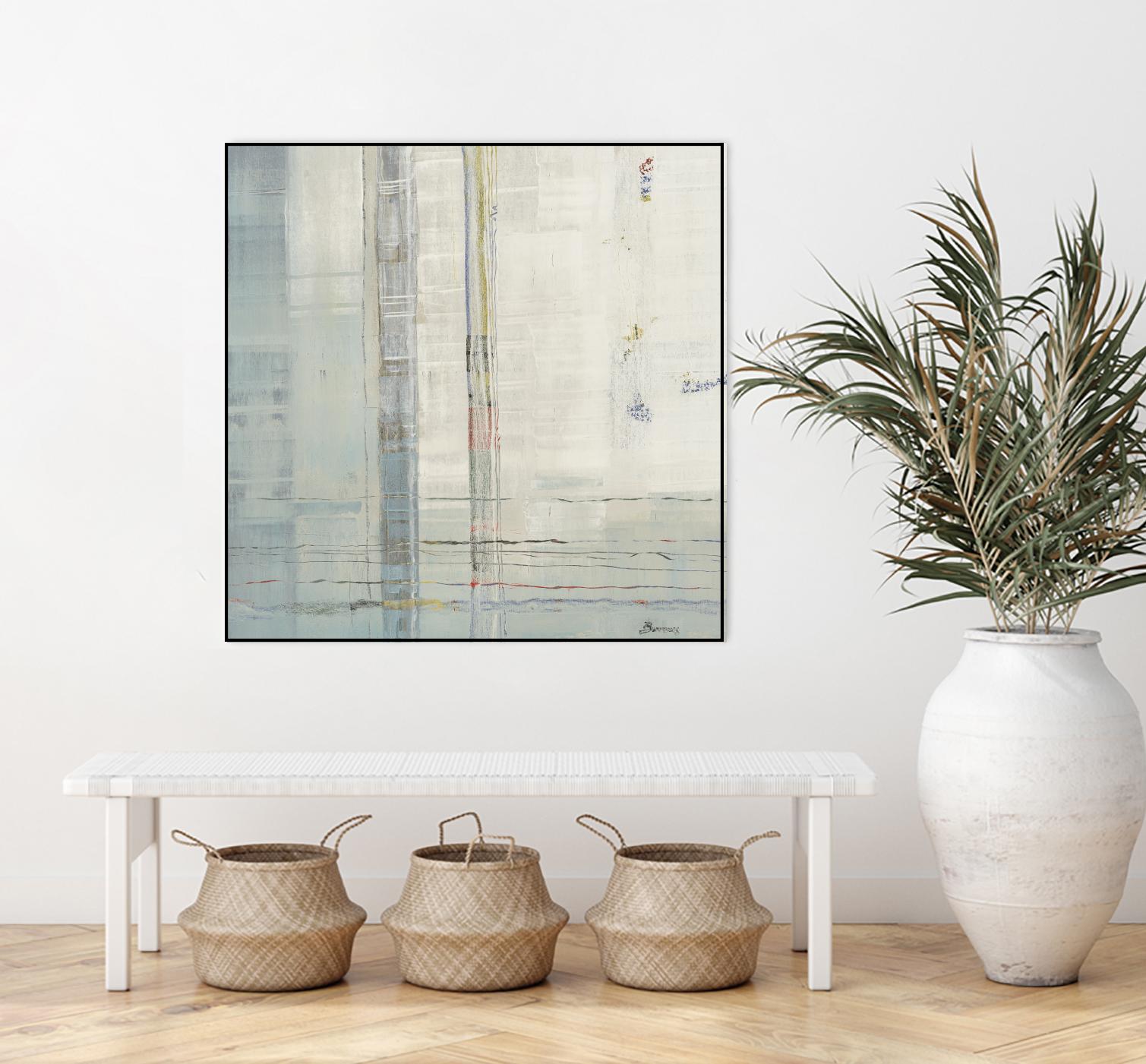 Parallels by John Burrows on GIANT ART - whites & creams abstract