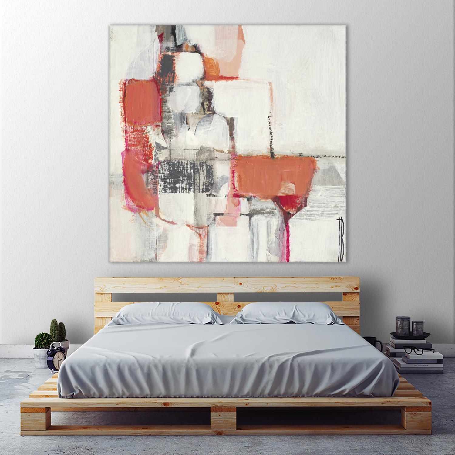 Map Series I by Terri Burris on GIANT ART - pinks abstract