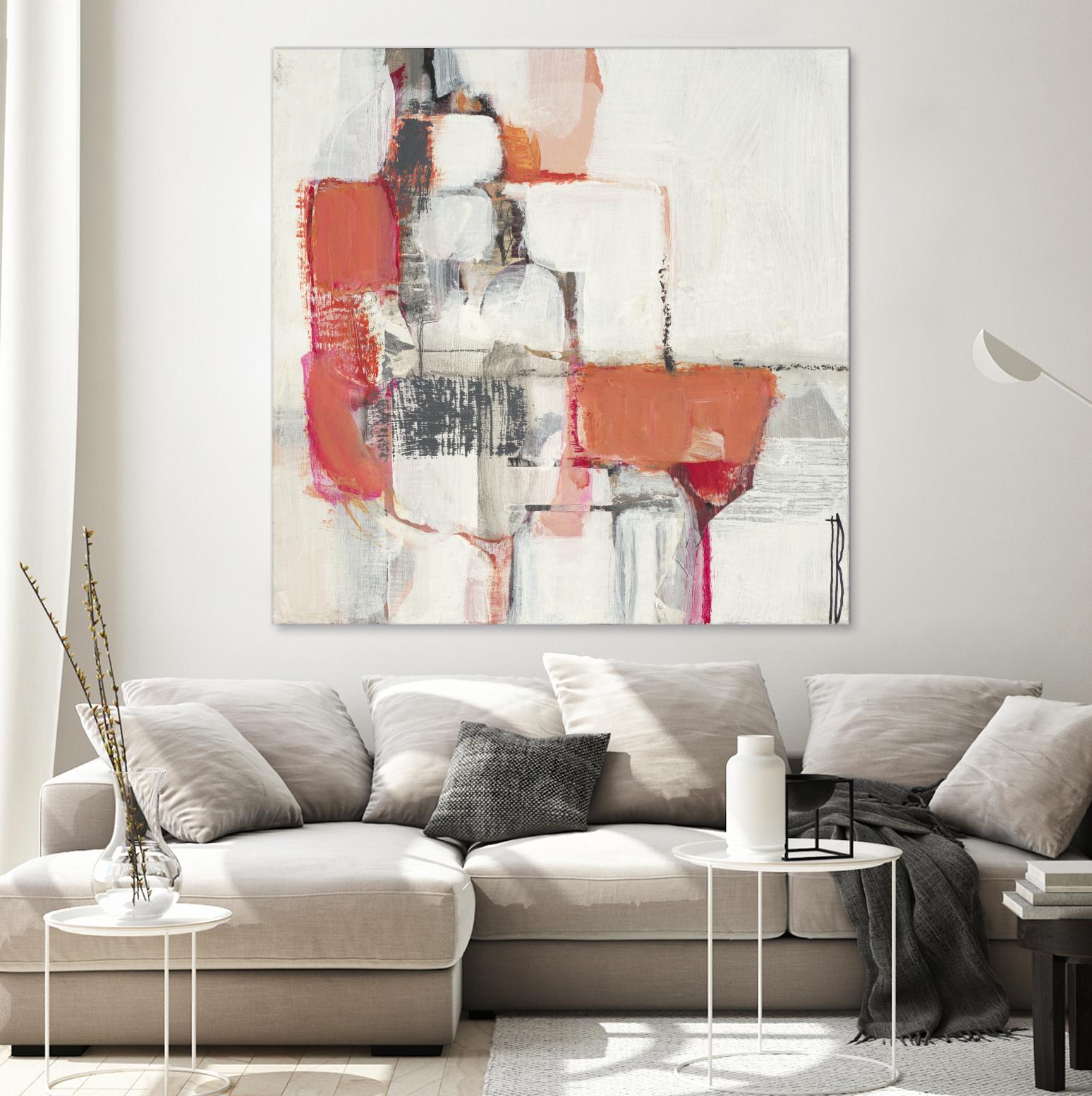 Map Series I by Terri Burris on GIANT ART - pinks abstract