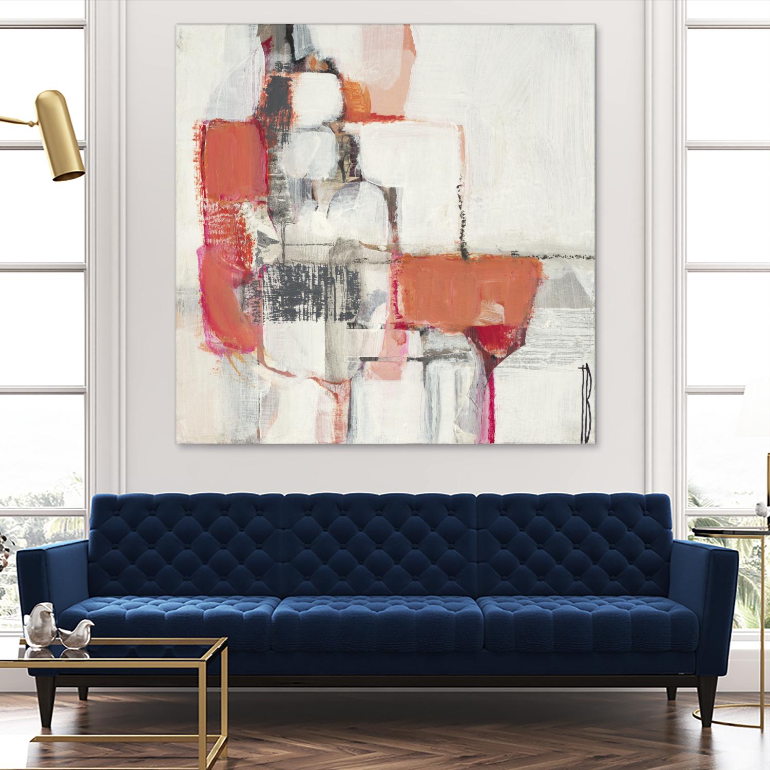 Map Series I by Terri Burris on GIANT ART - pinks abstract