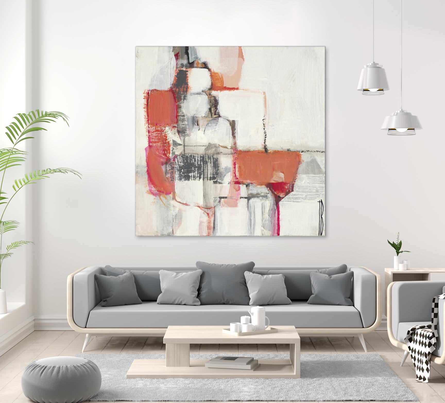 Map Series I by Terri Burris on GIANT ART - pinks abstract