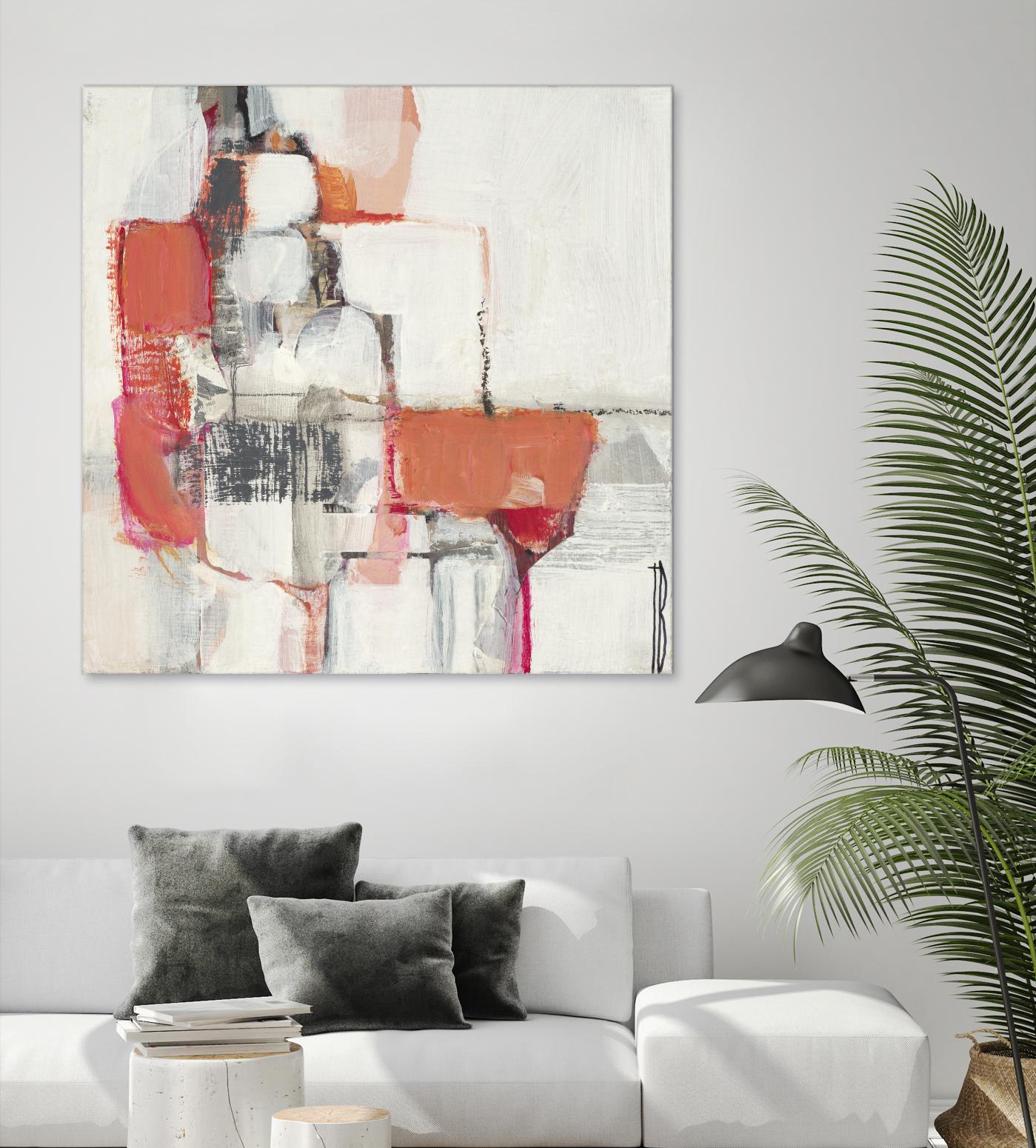 Map Series I by Terri Burris on GIANT ART - pinks abstract