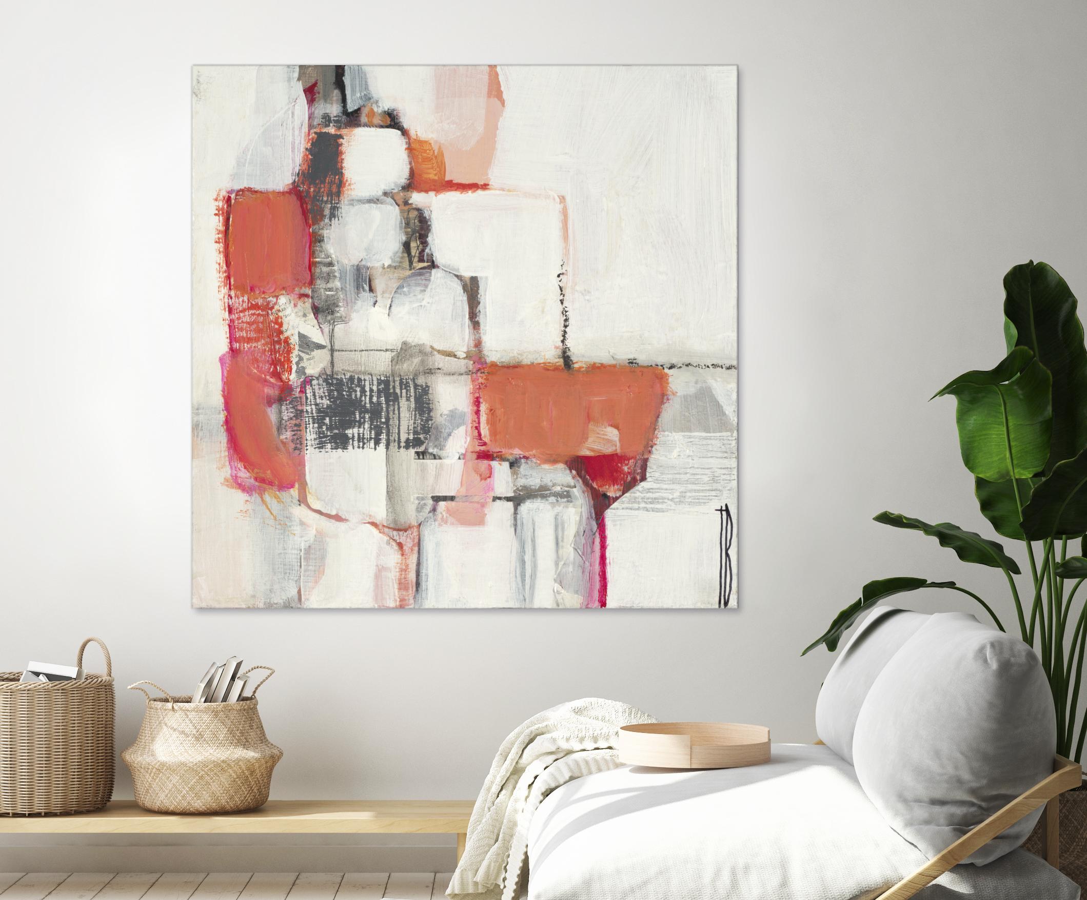 Map Series I by Terri Burris on GIANT ART - pinks abstract