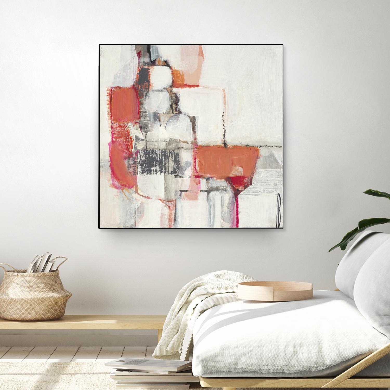 Map Series I by Terri Burris on GIANT ART - pinks abstract
