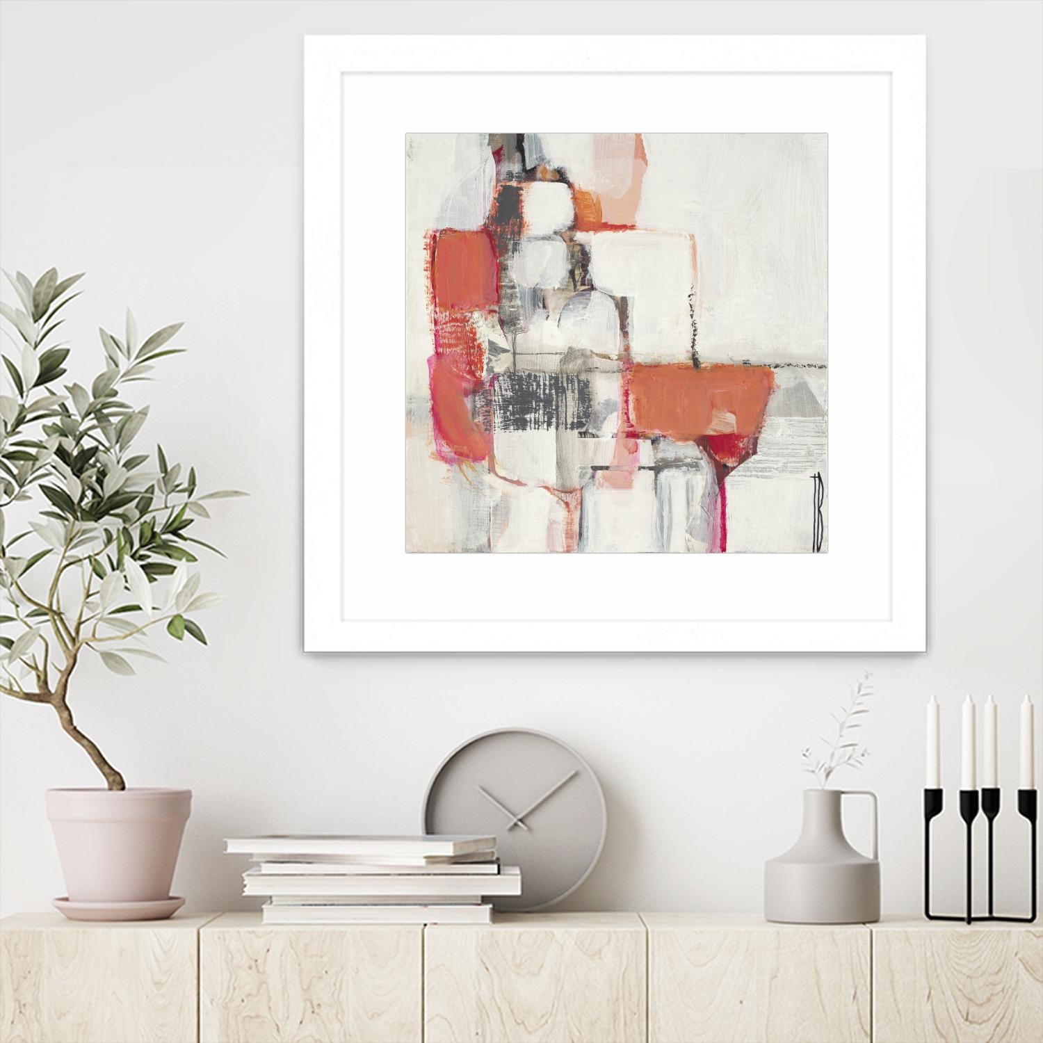 Map Series I by Terri Burris on GIANT ART - pinks abstract