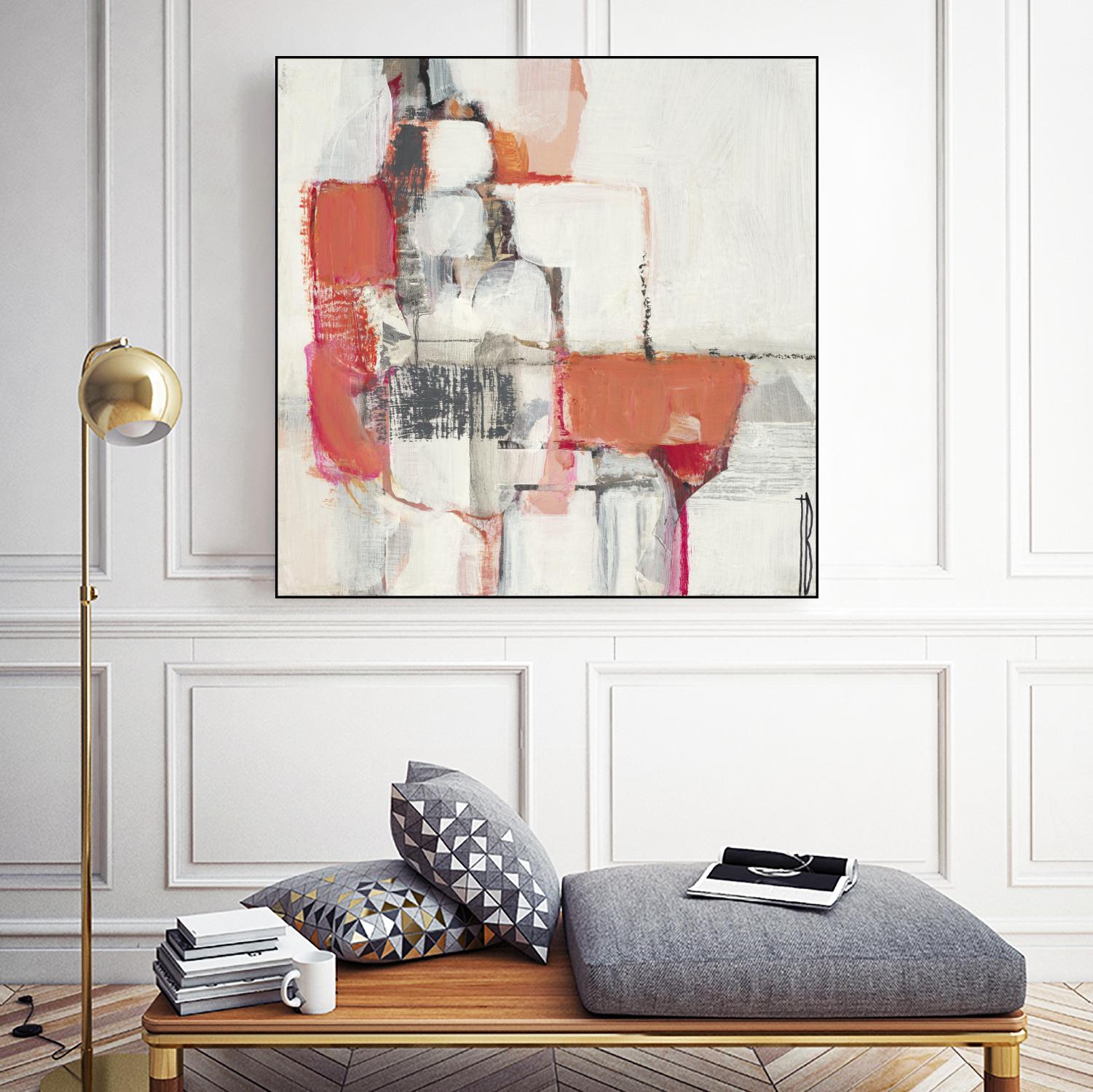 Map Series I by Terri Burris on GIANT ART - pinks abstract