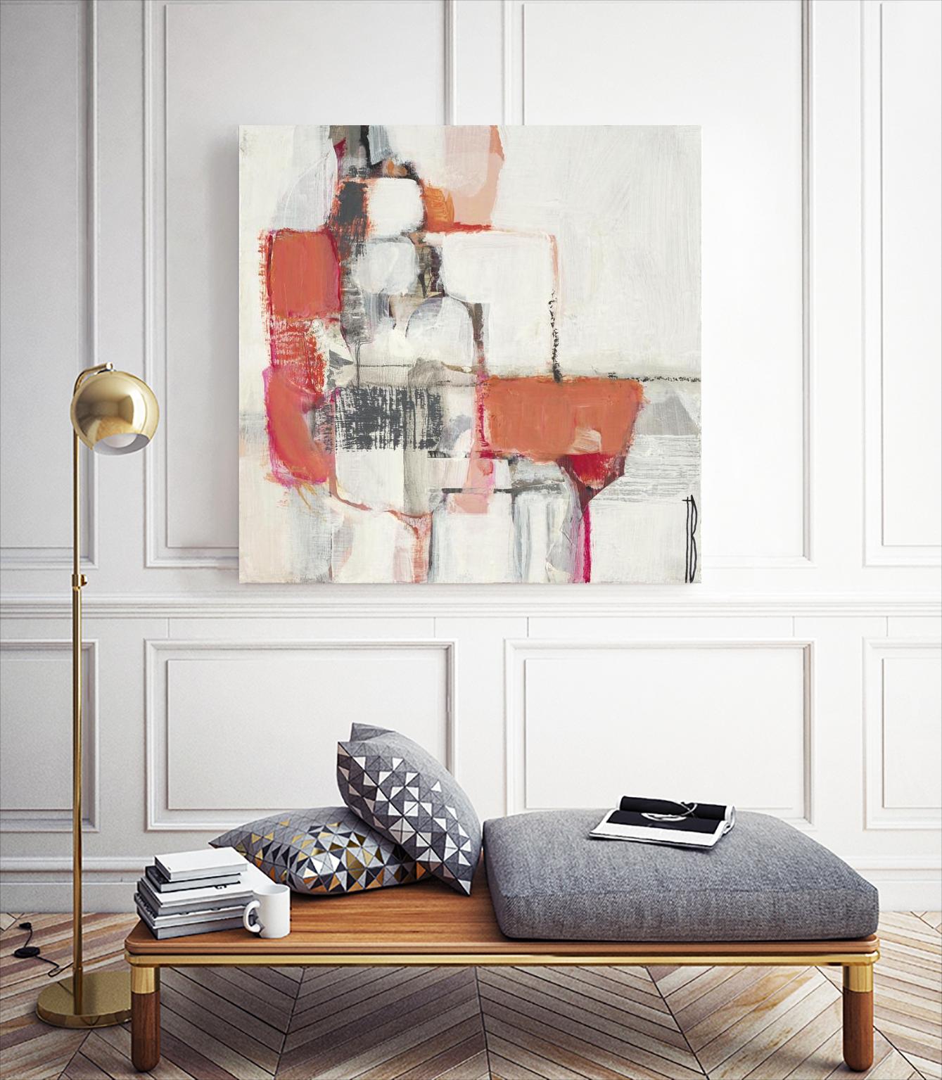 Map Series I by Terri Burris on GIANT ART - pinks abstract