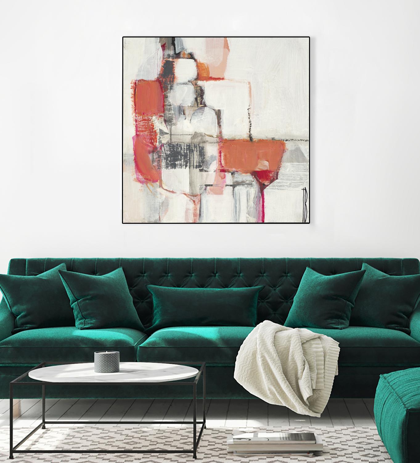 Map Series I by Terri Burris on GIANT ART - pinks abstract