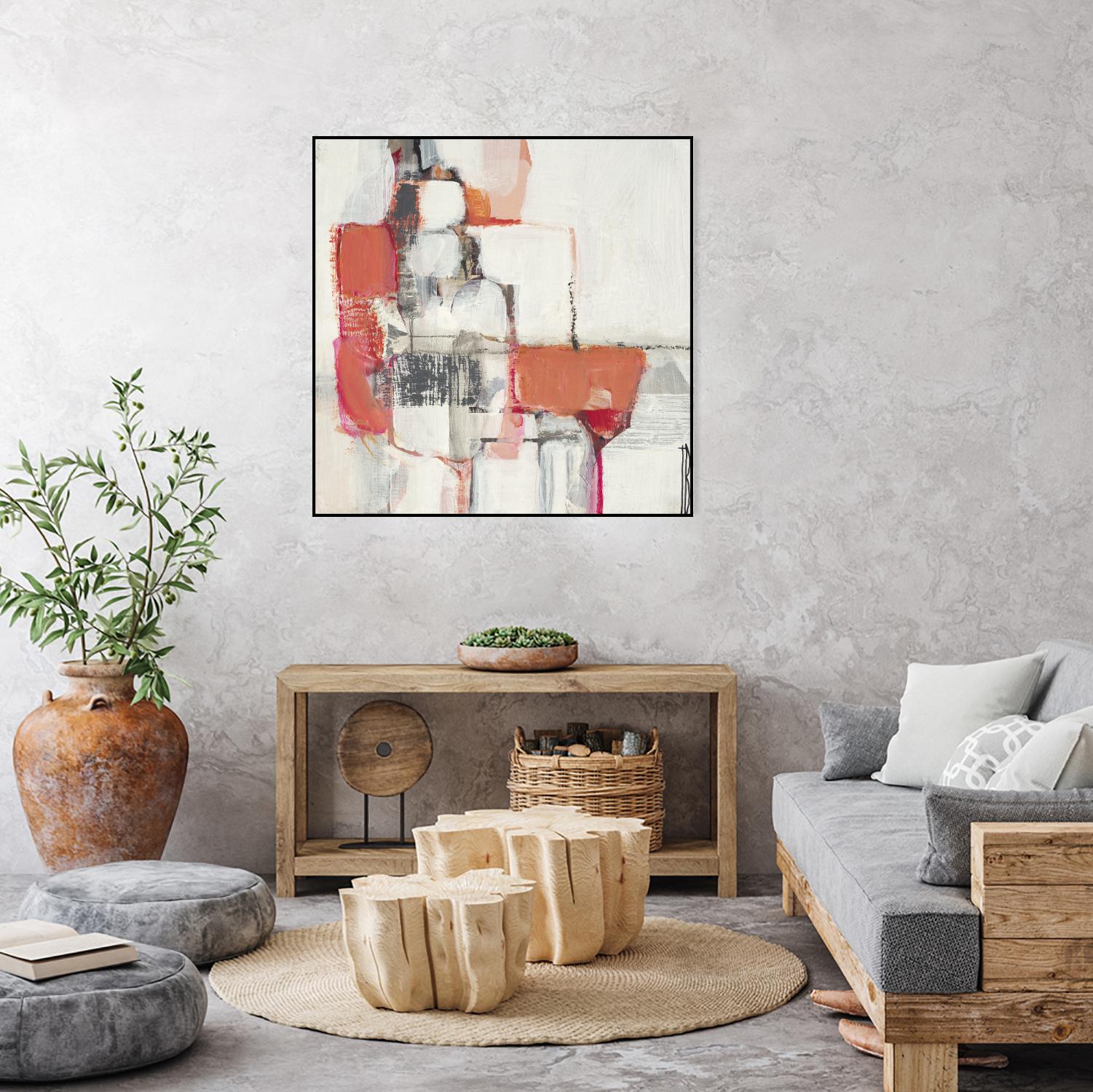 Map Series I by Terri Burris on GIANT ART - pinks abstract