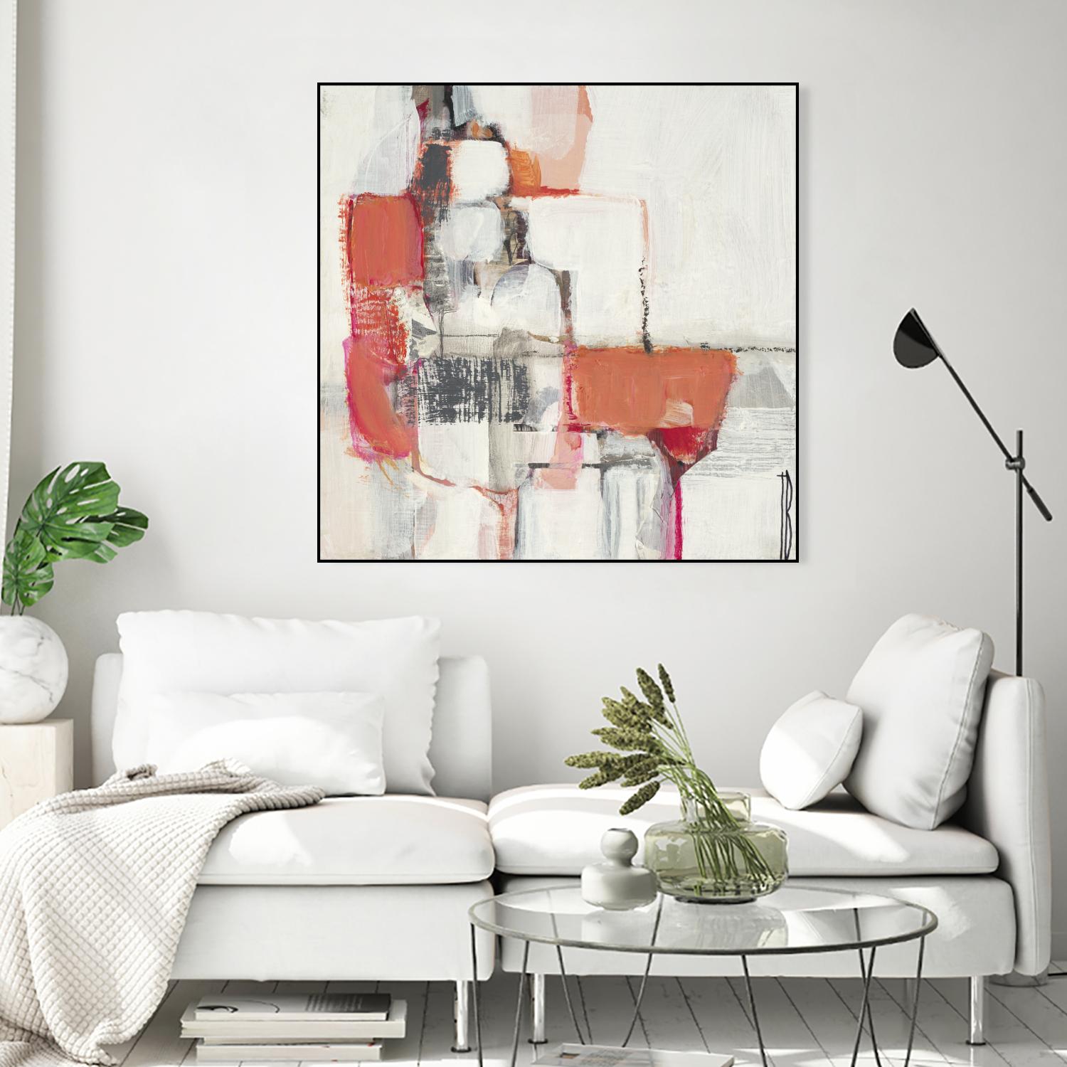 Map Series I by Terri Burris on GIANT ART - pinks abstract