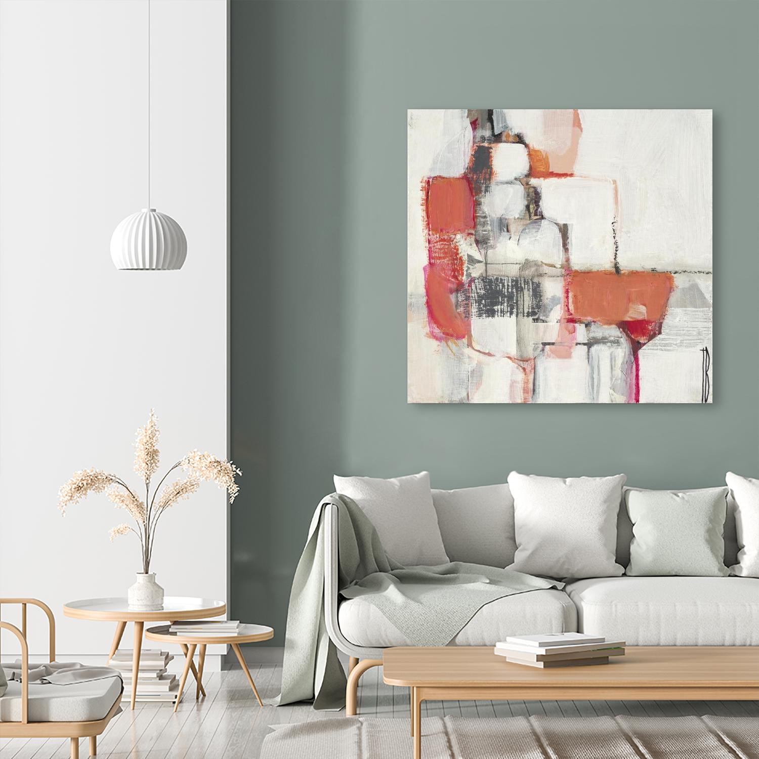 Map Series I by Terri Burris on GIANT ART - pinks abstract