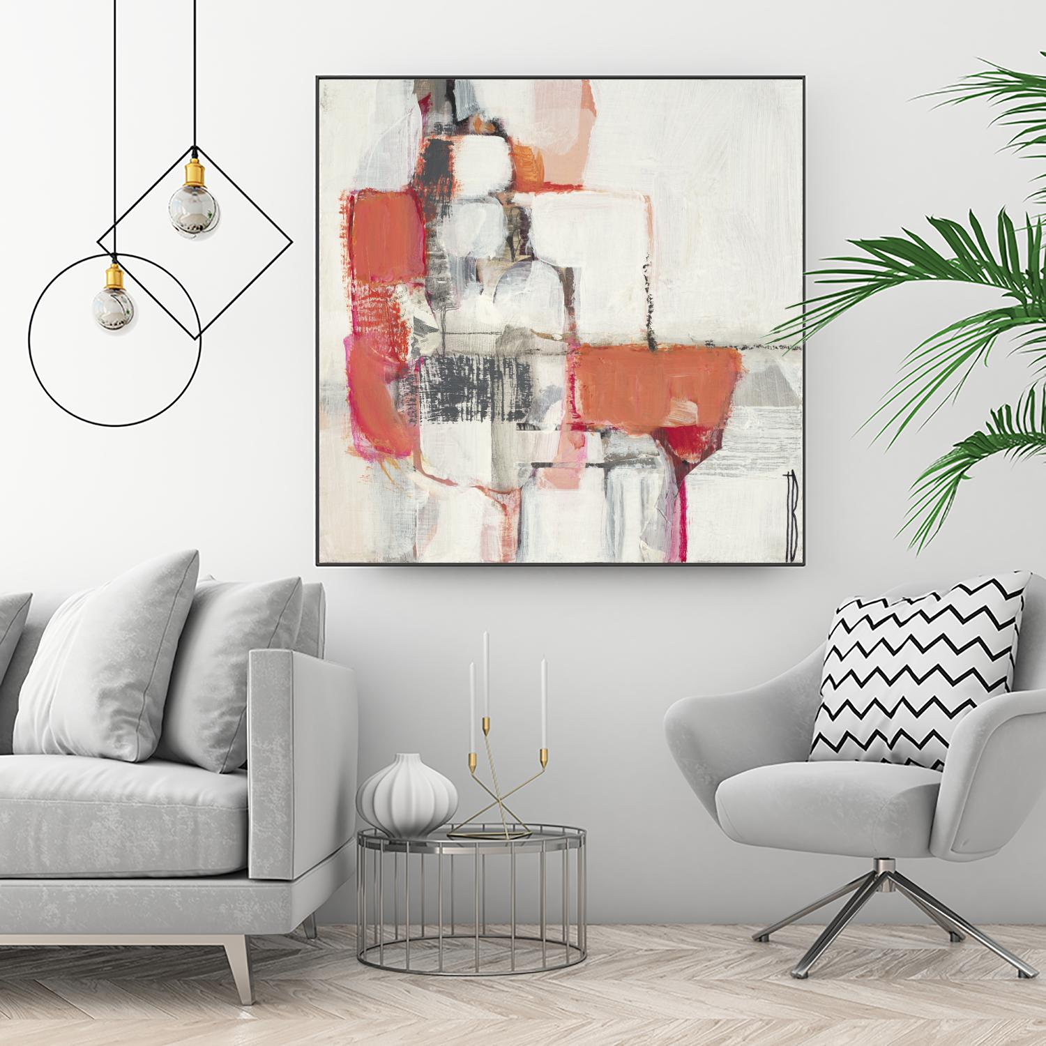 Map Series I by Terri Burris on GIANT ART - pinks abstract