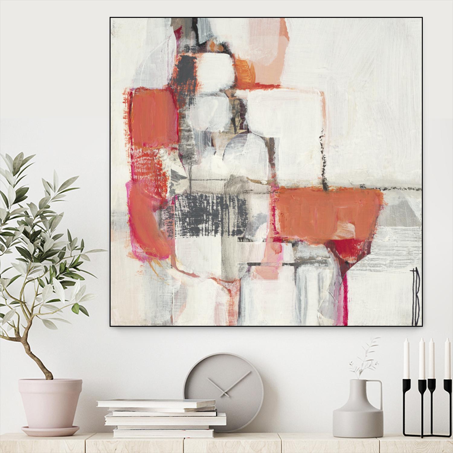 Map Series I by Terri Burris on GIANT ART - pinks abstract