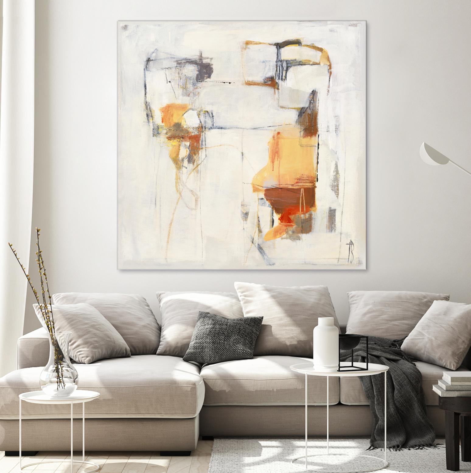 Road Map II by Terri Burris on GIANT ART - oranges, grays abstract