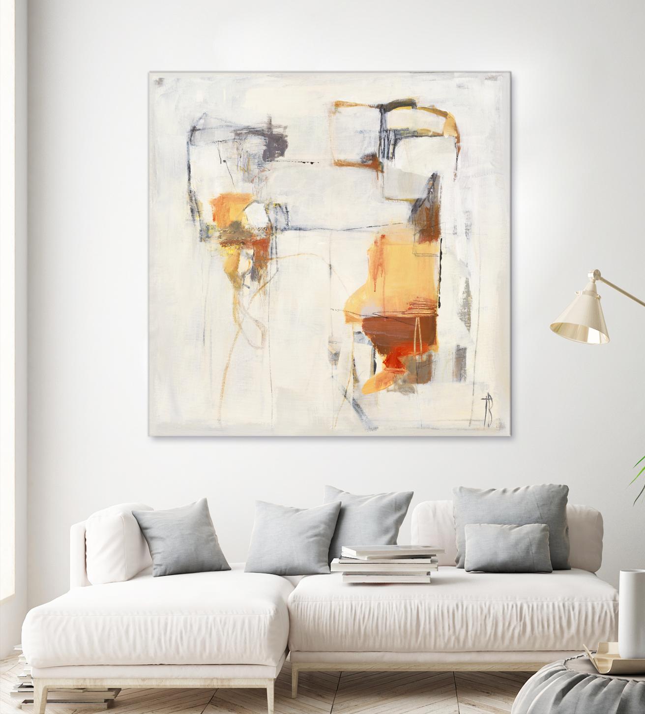 Road Map II by Terri Burris on GIANT ART - oranges, grays abstract