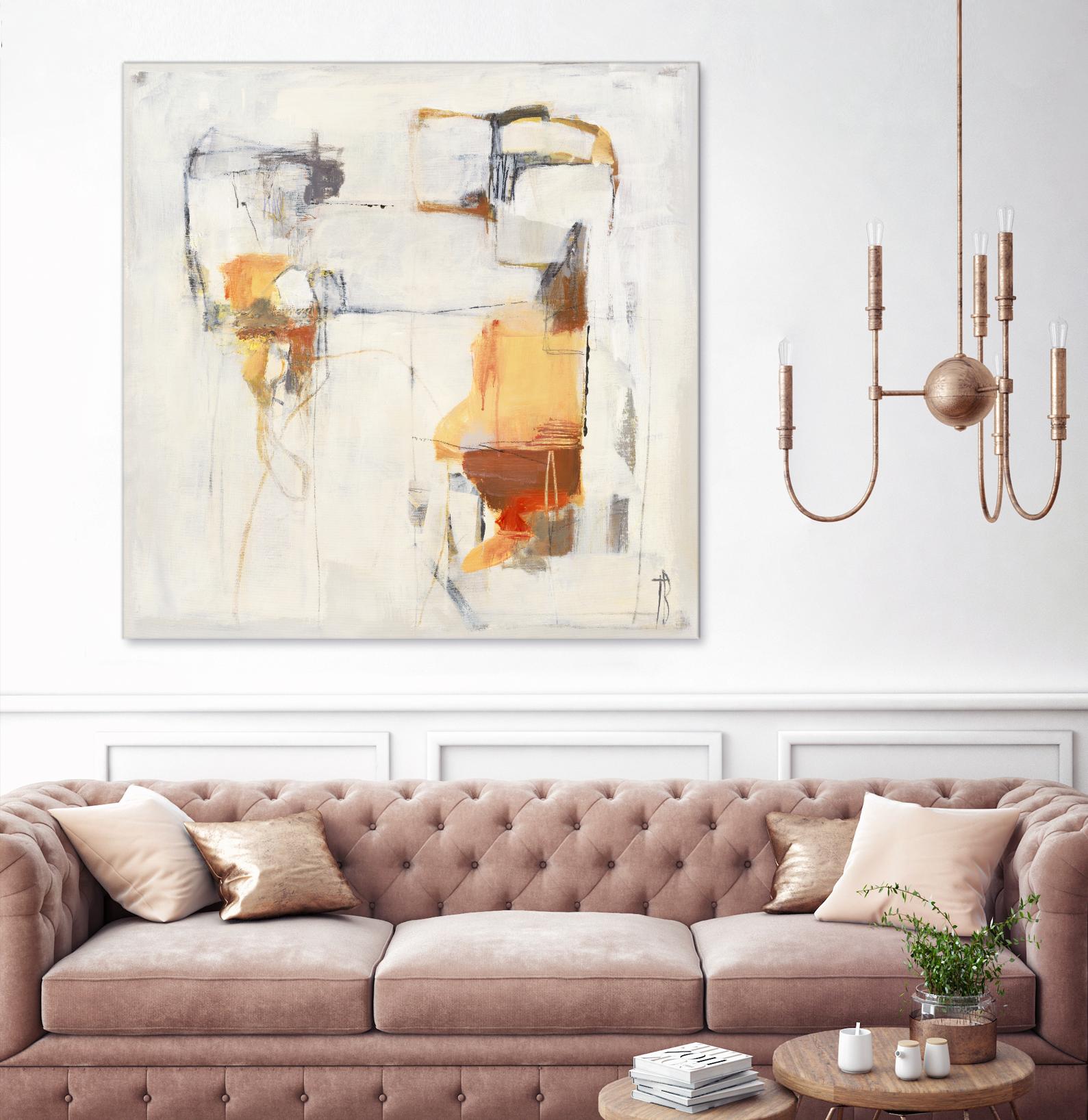 Road Map II by Terri Burris on GIANT ART - oranges, grays abstract