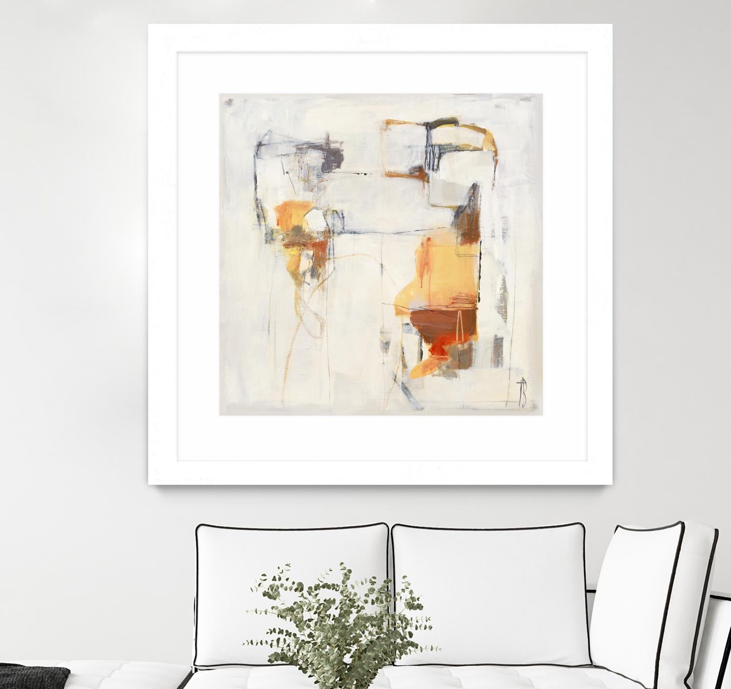 Road Map II by Terri Burris on GIANT ART - oranges, grays abstract