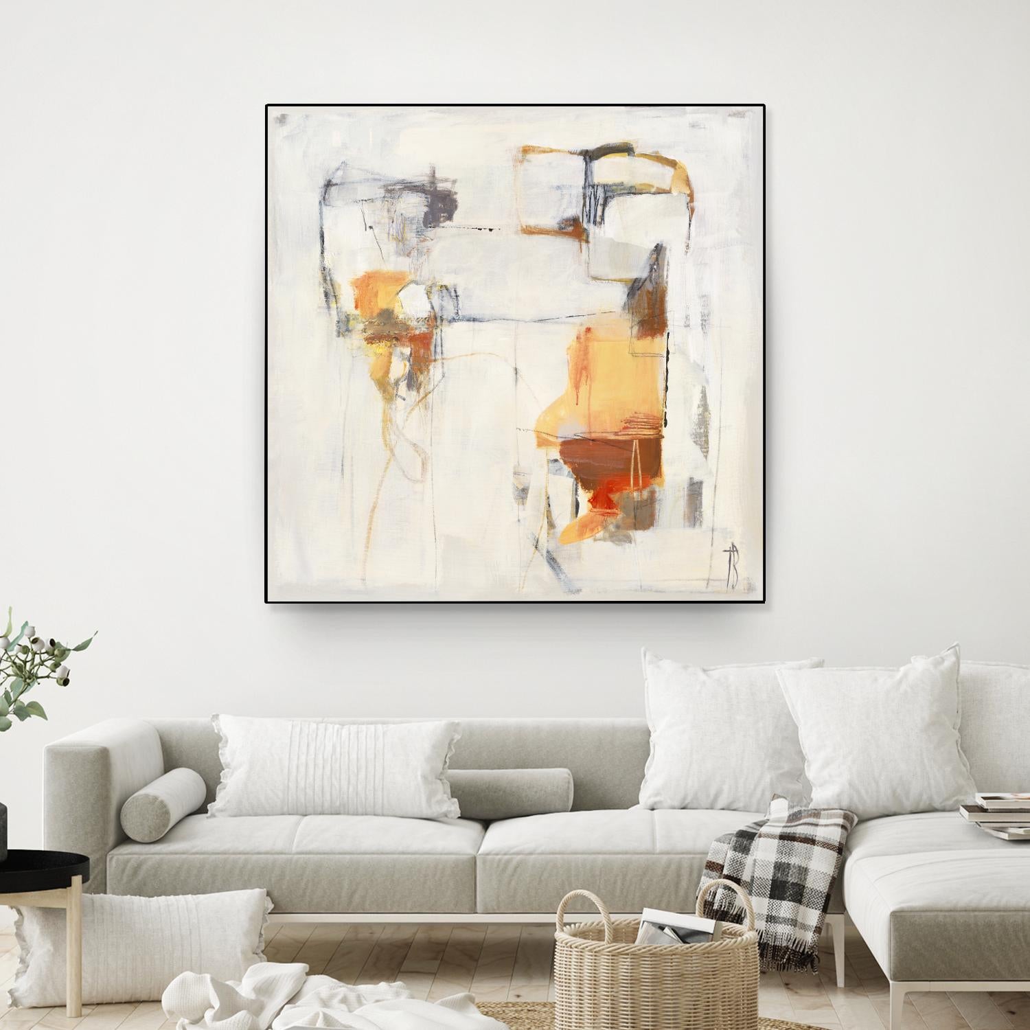Road Map II by Terri Burris on GIANT ART - oranges, grays abstract