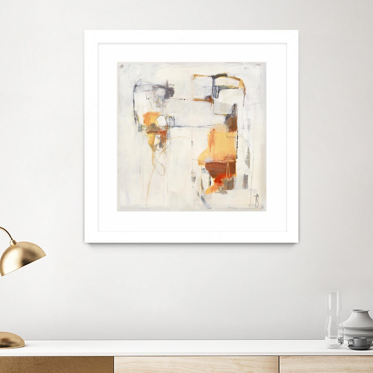 Road Map II by Terri Burris on GIANT ART - oranges, grays abstract