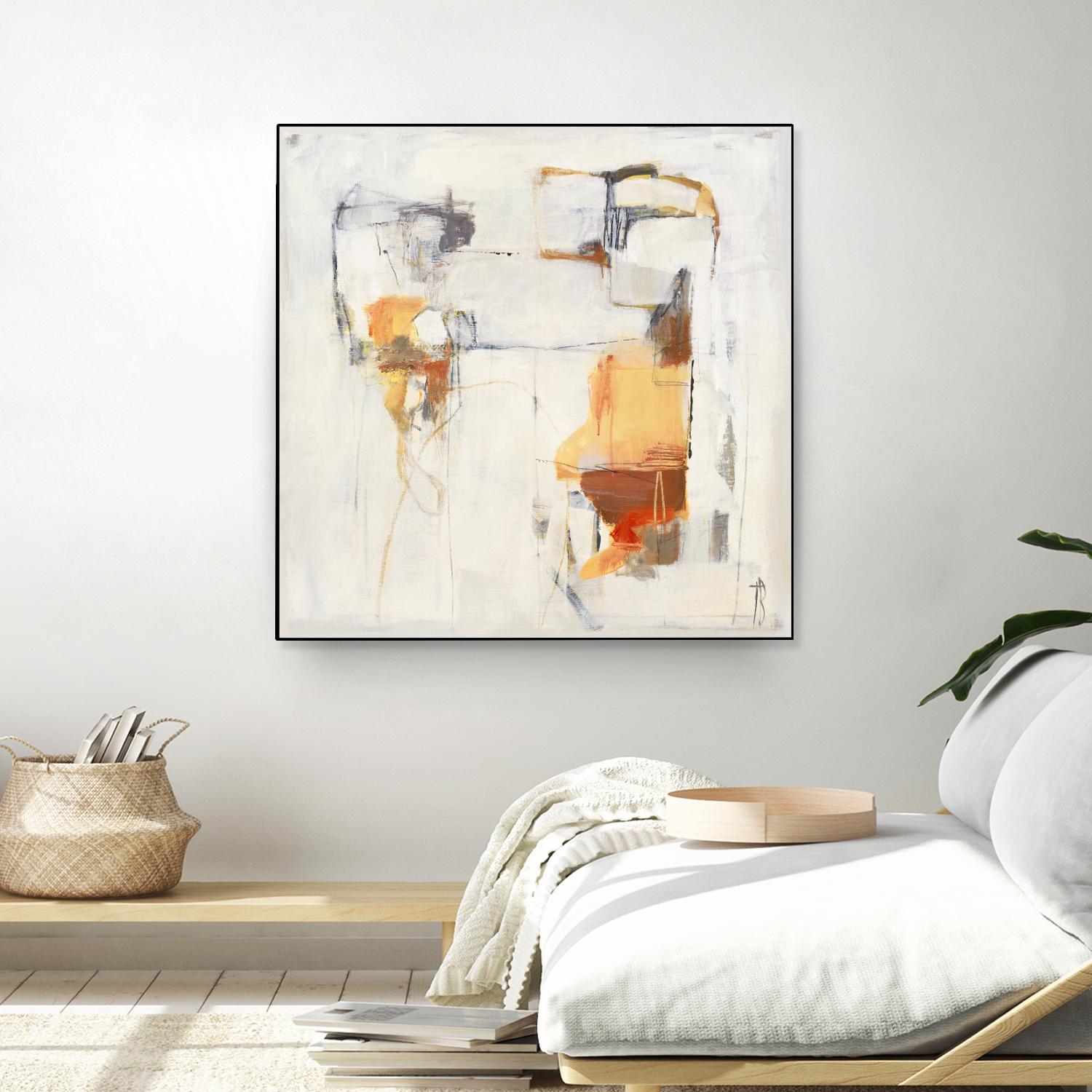 Road Map II by Terri Burris on GIANT ART - oranges, grays abstract