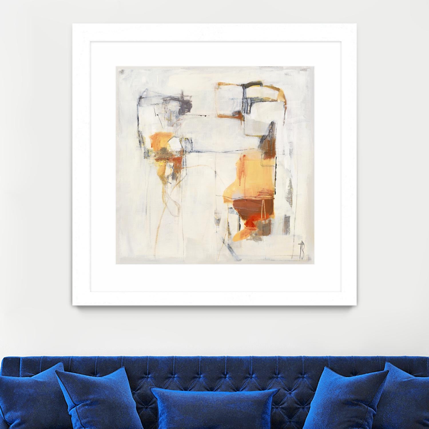 Road Map II by Terri Burris on GIANT ART - oranges, grays abstract