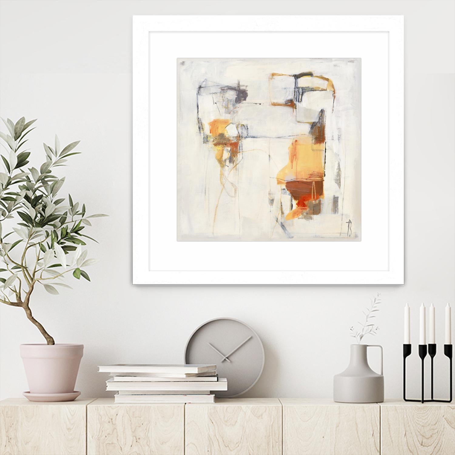 Road Map II by Terri Burris on GIANT ART - oranges, grays abstract