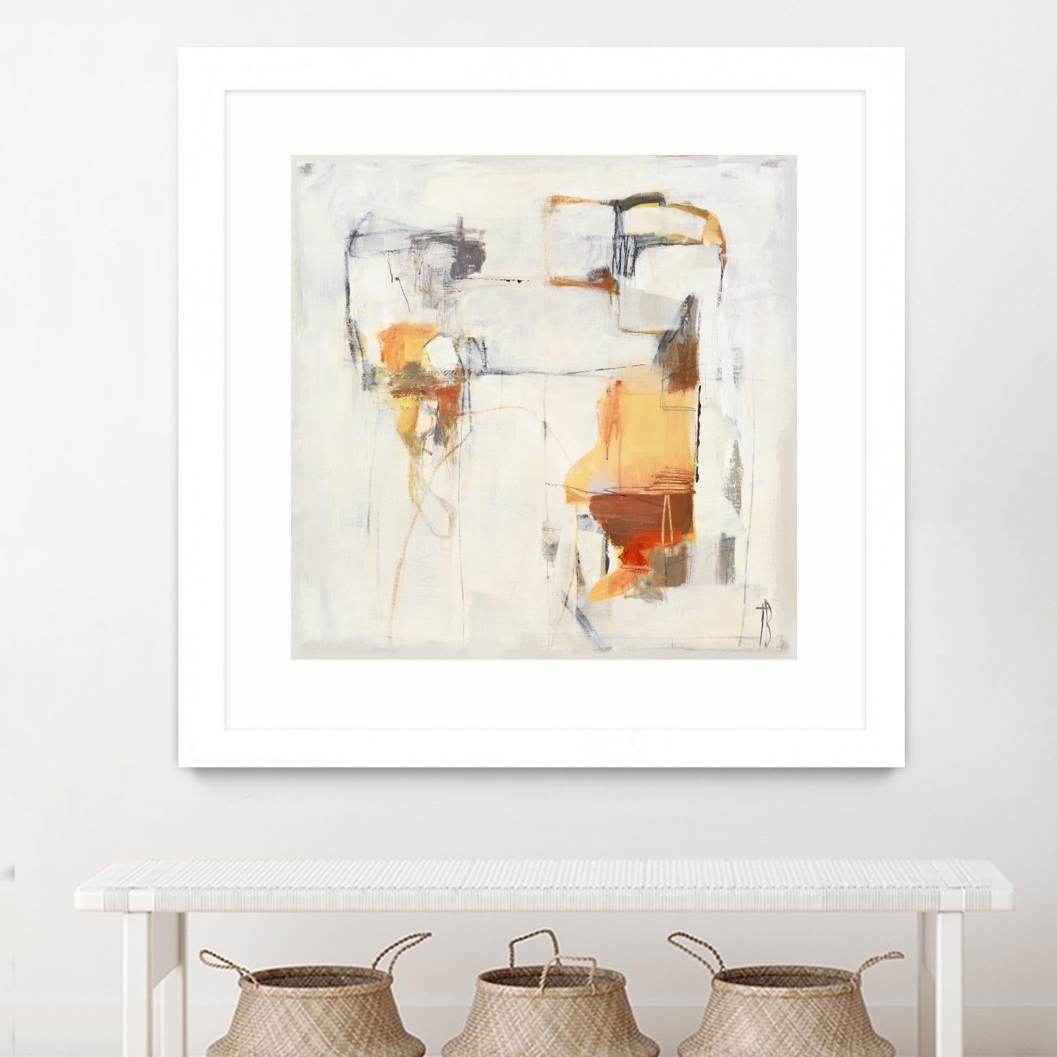 Road Map II by Terri Burris on GIANT ART - oranges, grays abstract