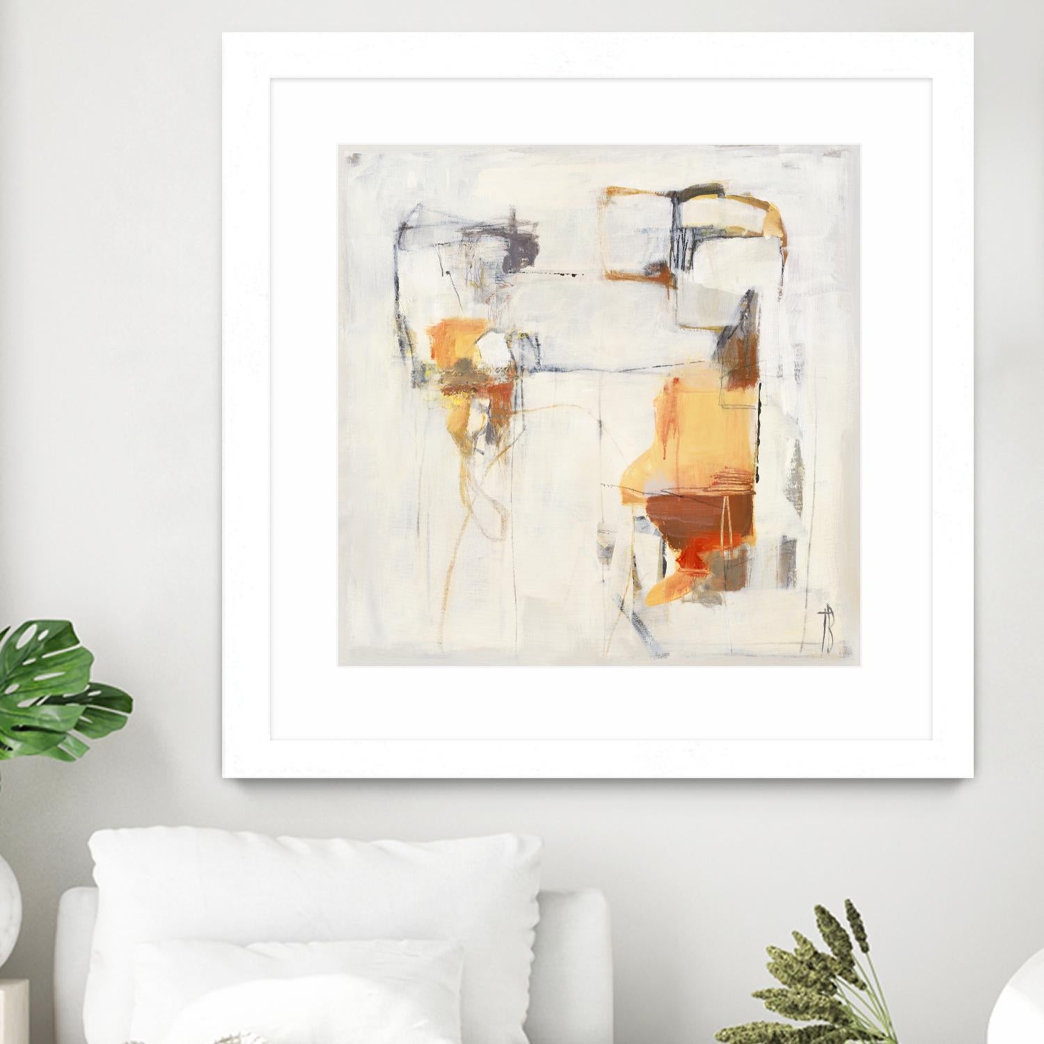 Road Map II by Terri Burris on GIANT ART - oranges, grays abstract