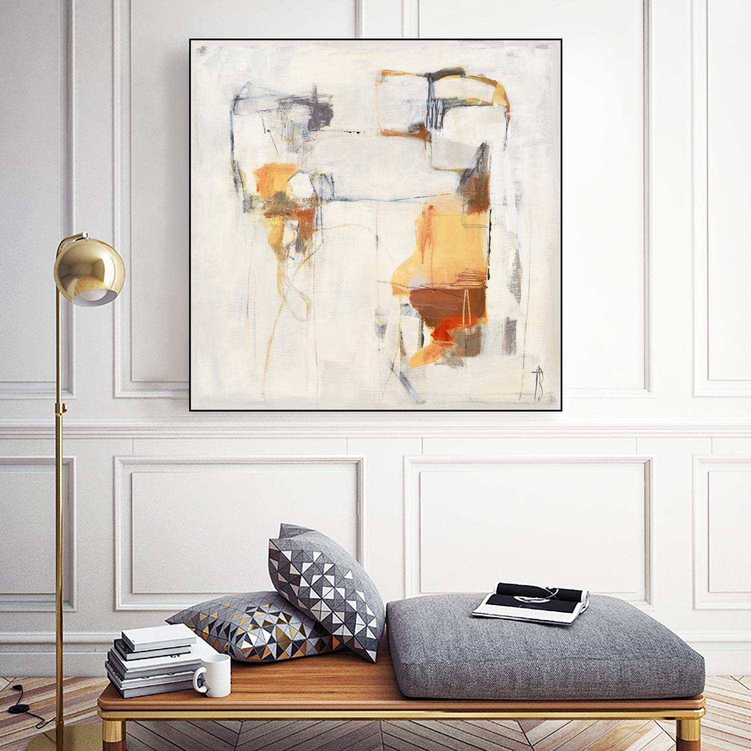 Road Map II by Terri Burris on GIANT ART - oranges, grays abstract