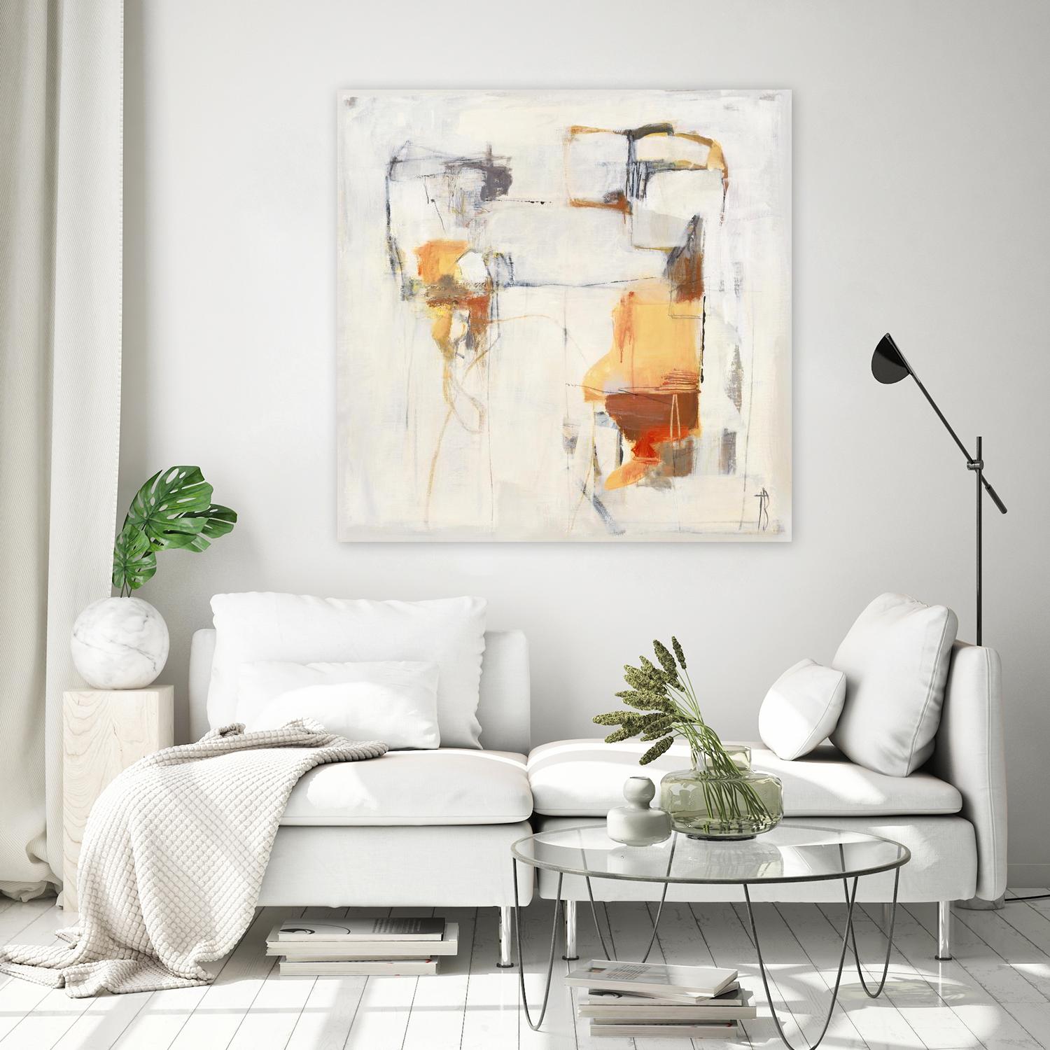 Road Map II by Terri Burris on GIANT ART - oranges, grays abstract