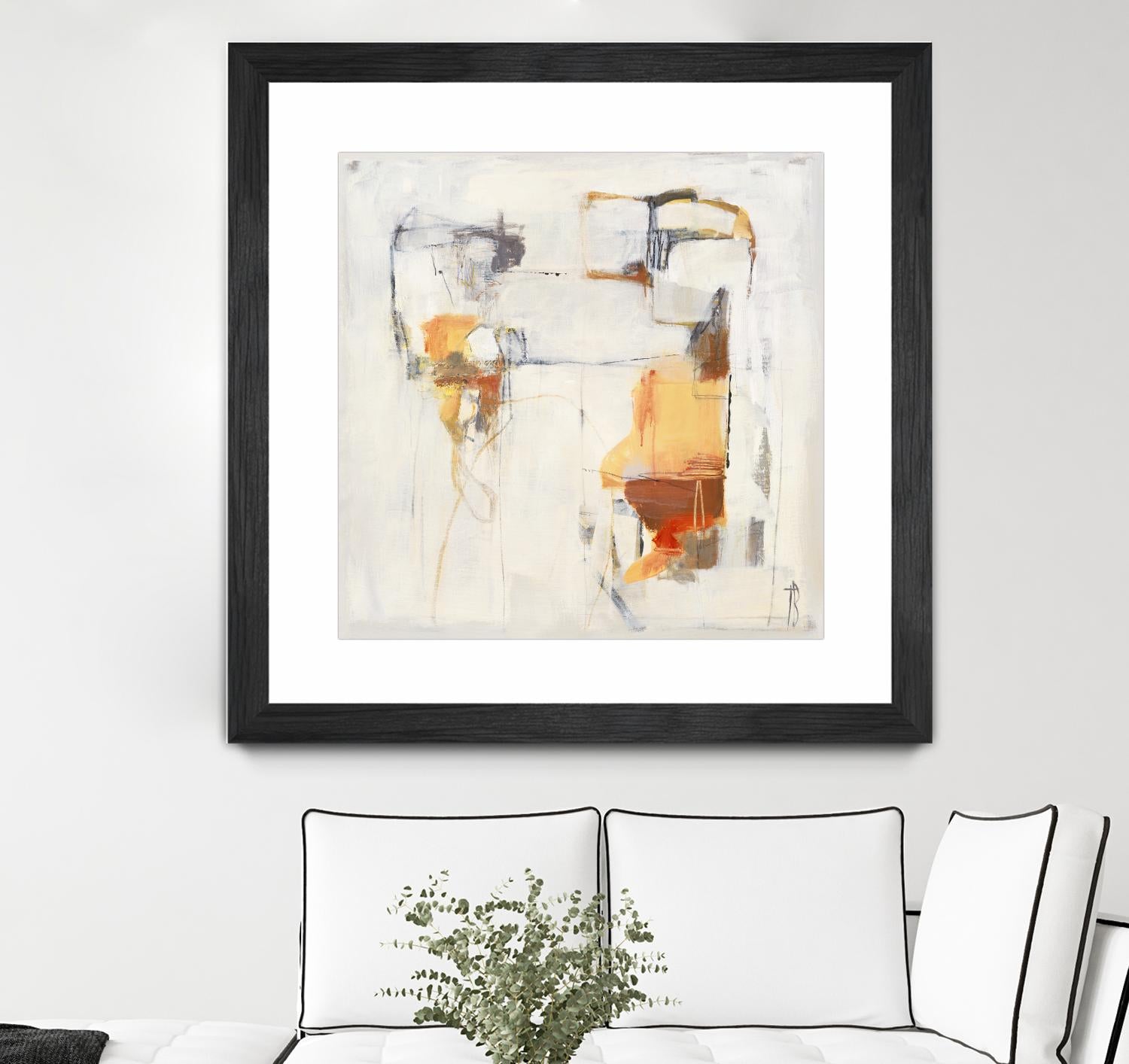 Road Map II by Terri Burris on GIANT ART - oranges, grays abstract