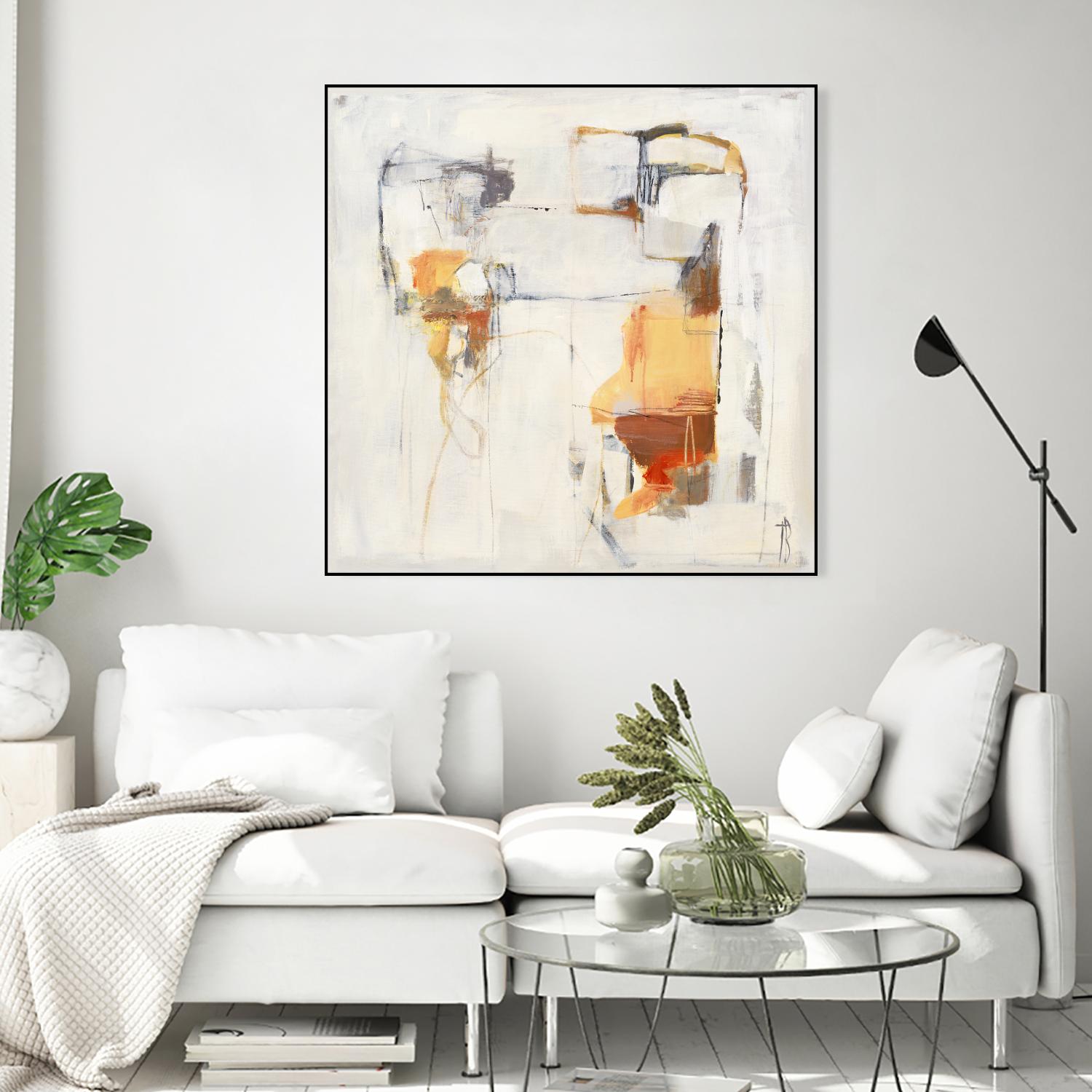 Road Map II by Terri Burris on GIANT ART - oranges, grays abstract