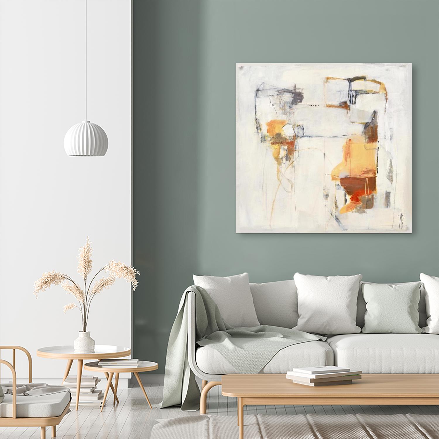 Road Map II by Terri Burris on GIANT ART - oranges, grays abstract