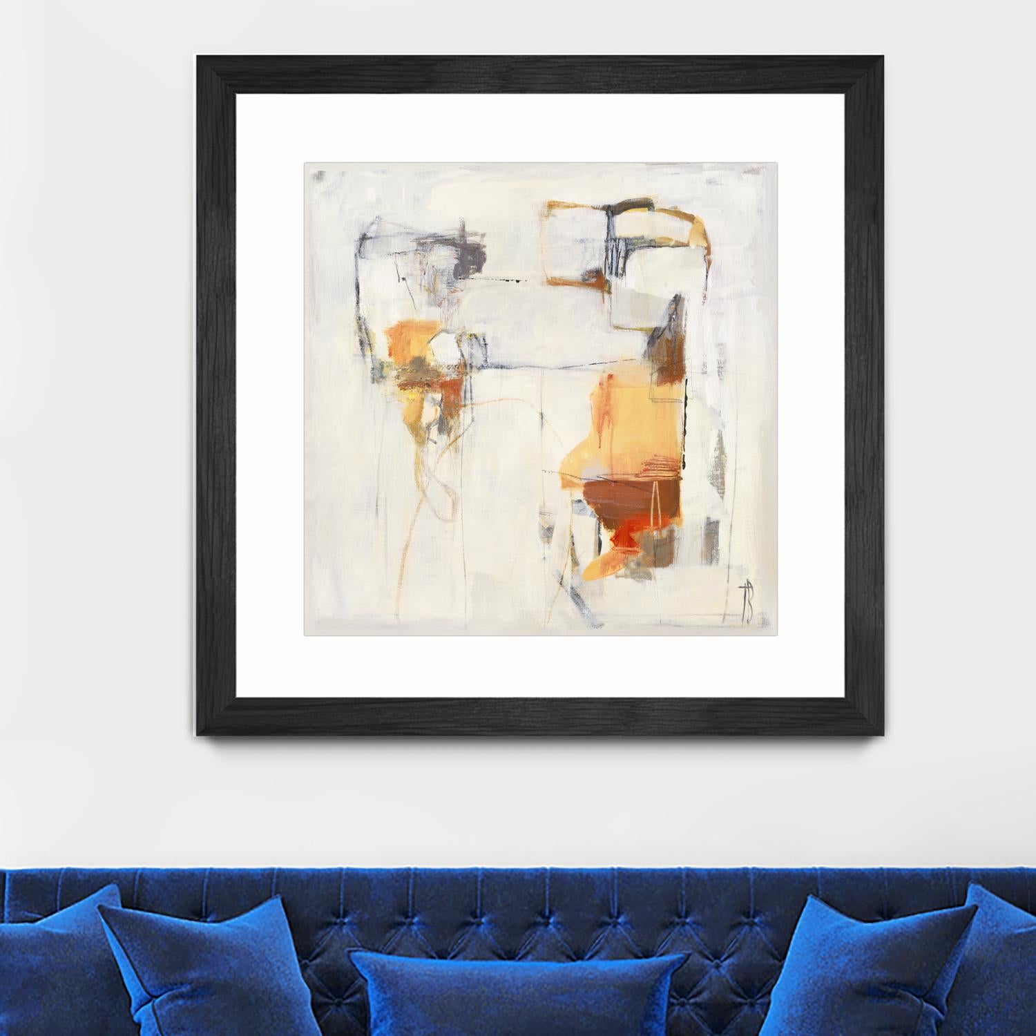 Road Map II by Terri Burris on GIANT ART - oranges, grays abstract