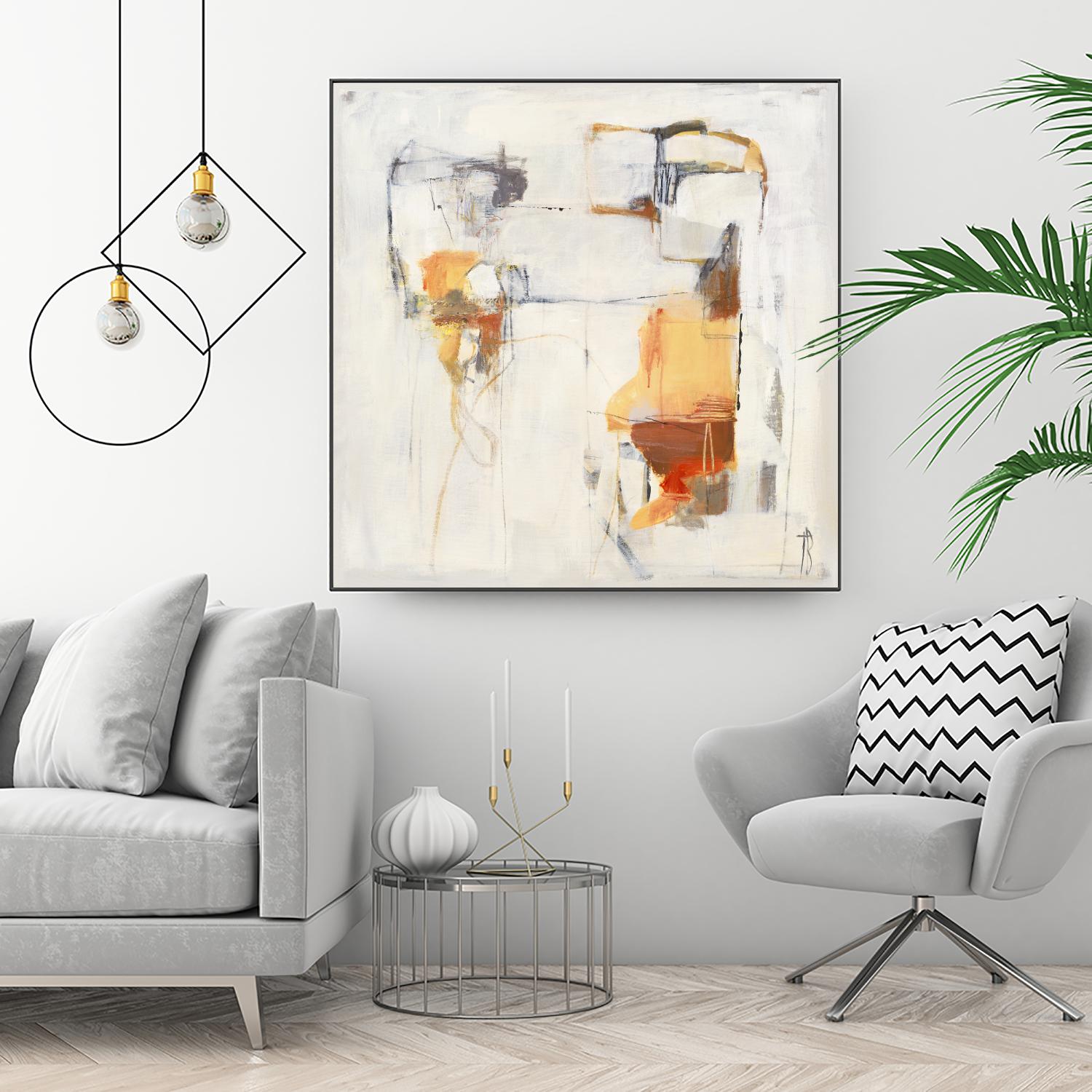 Road Map II by Terri Burris on GIANT ART - oranges, grays abstract