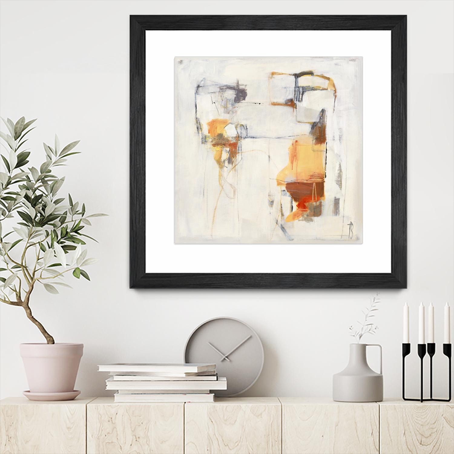 Road Map II by Terri Burris on GIANT ART - oranges, grays abstract