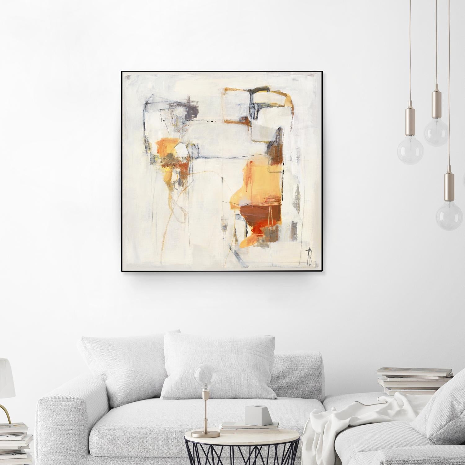 Road Map II by Terri Burris on GIANT ART - oranges, grays abstract