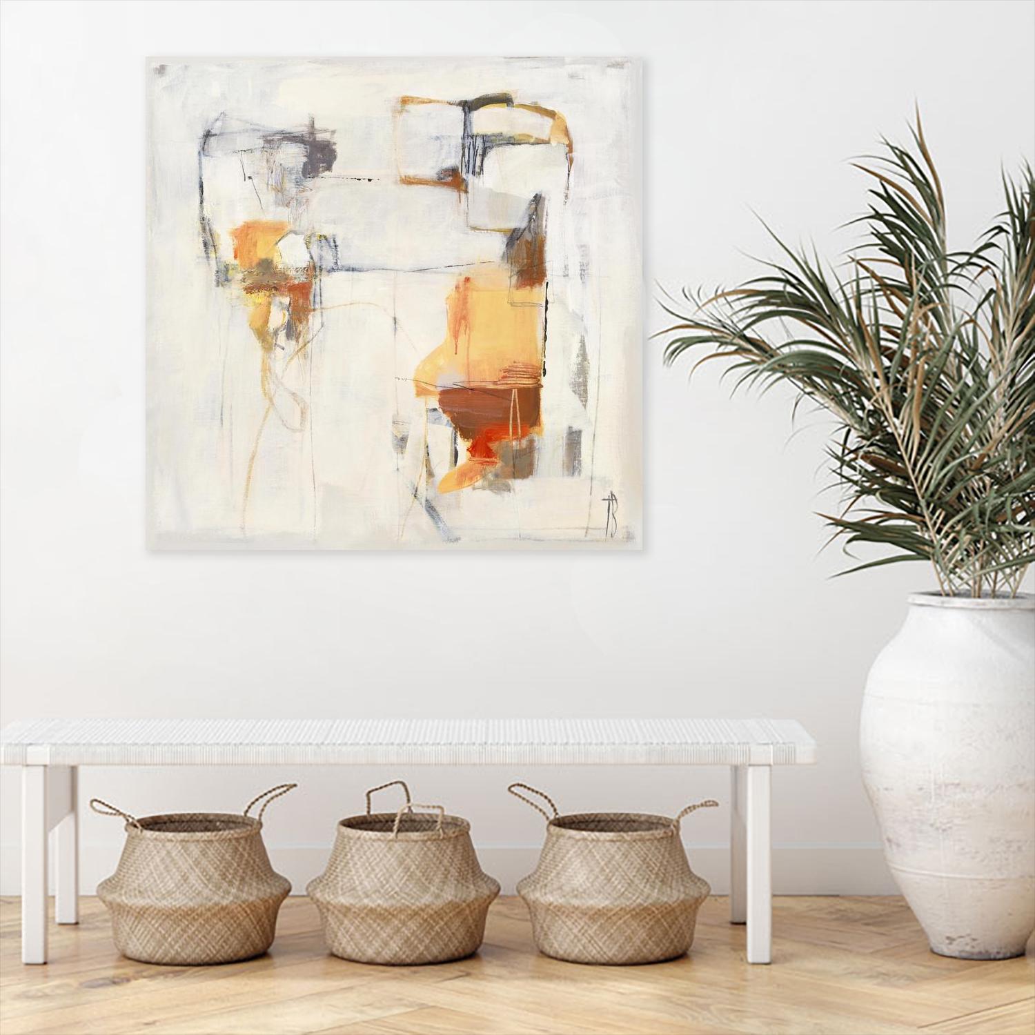 Road Map II by Terri Burris on GIANT ART - oranges, grays abstract