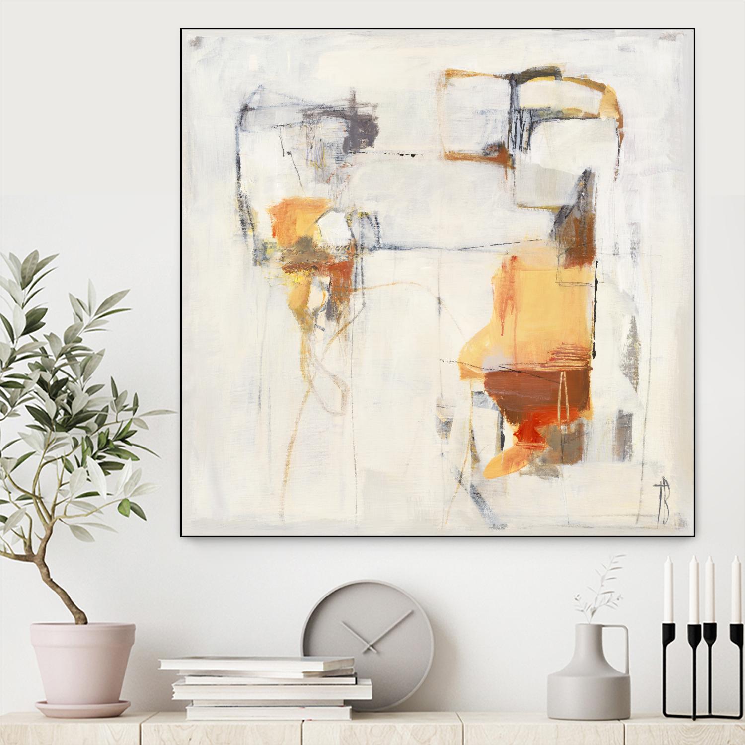 Road Map II by Terri Burris on GIANT ART - oranges, grays abstract