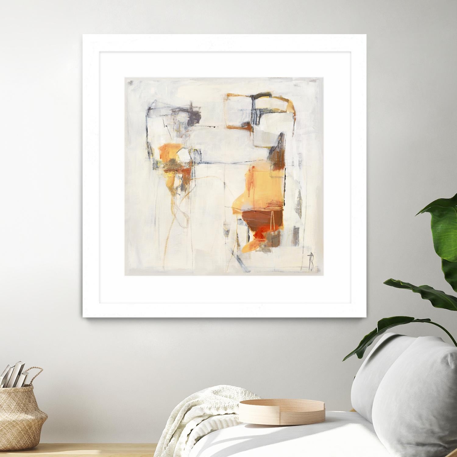 Road Map II by Terri Burris on GIANT ART - oranges, grays abstract