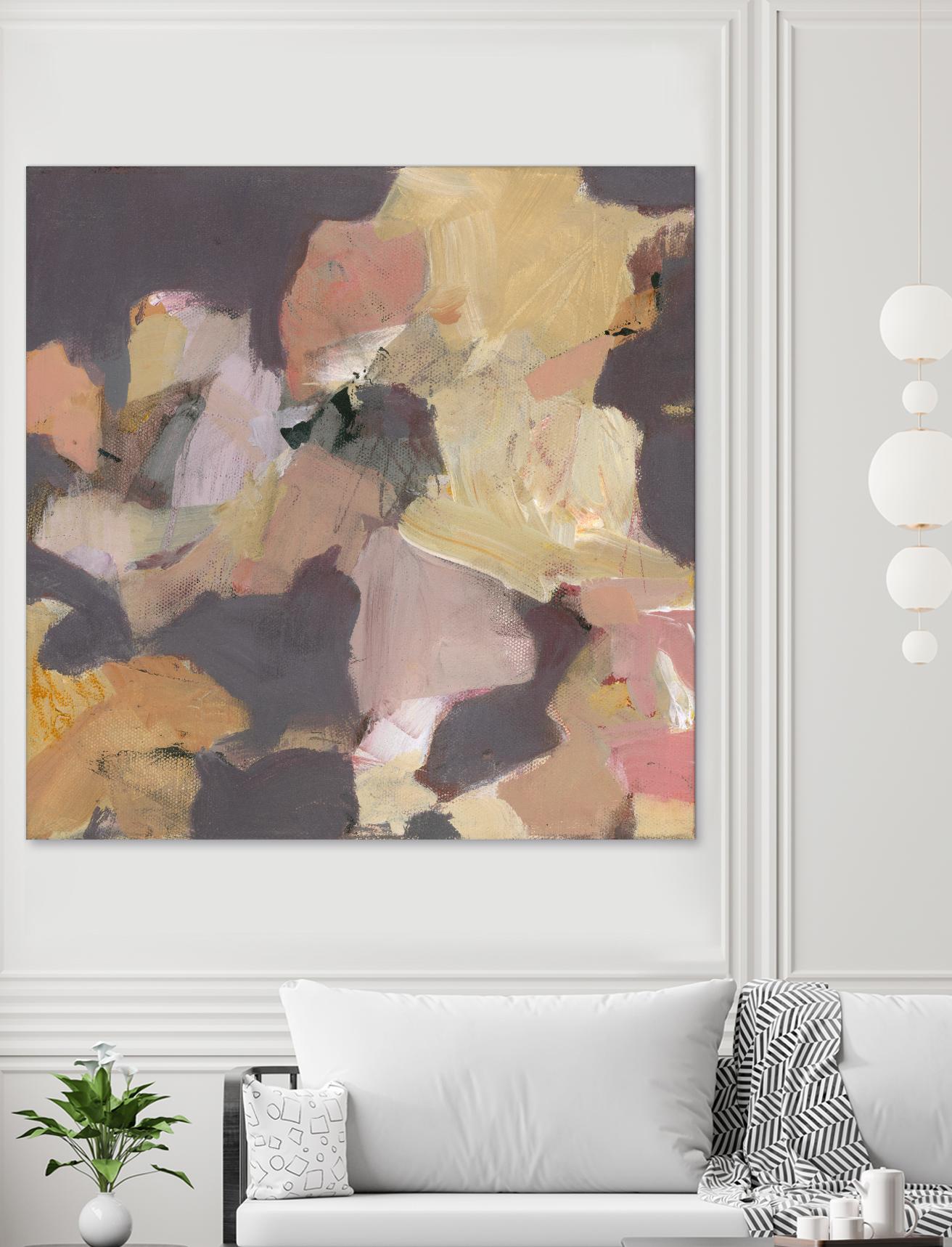 Mauve I by Terri Burris on GIANT ART - yellows abstract