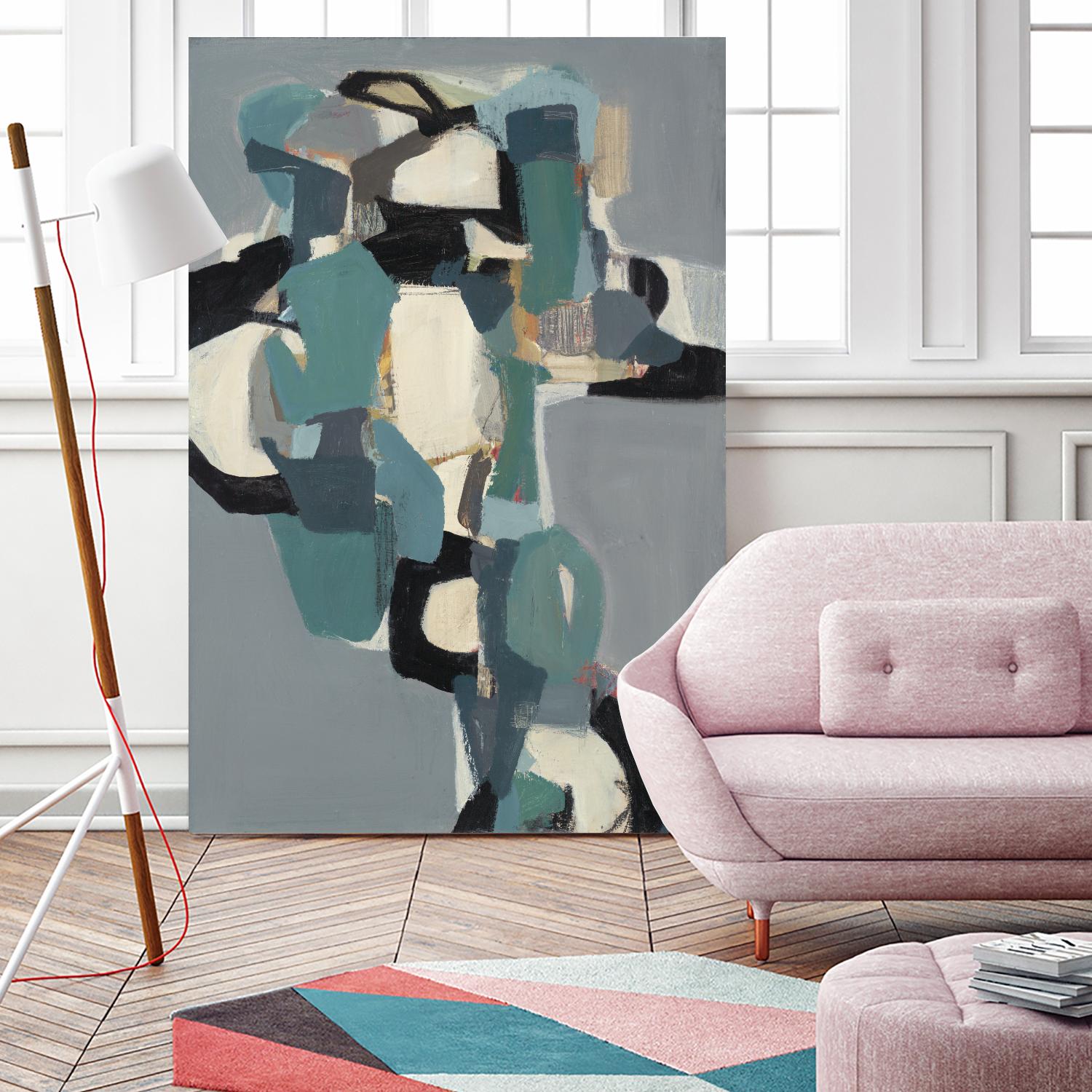 Totem At Dusk by Terri Burris on GIANT ART - blues abstract