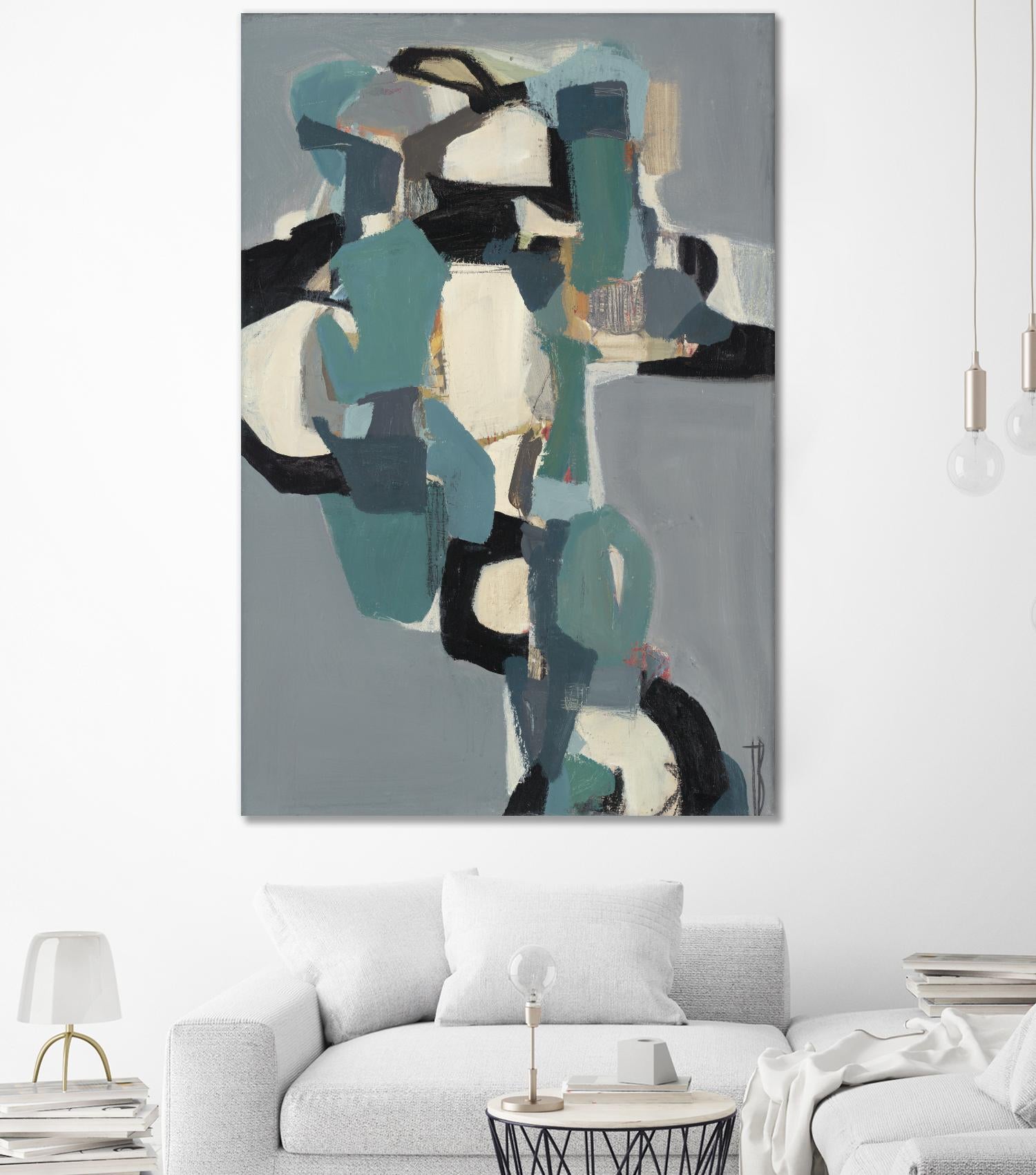 Totem At Dusk by Terri Burris on GIANT ART - blues abstract