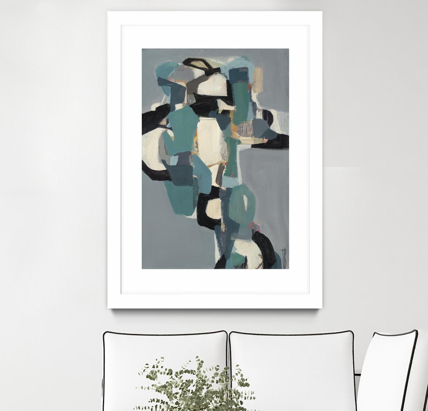 Totem At Dusk by Terri Burris on GIANT ART - blues abstract