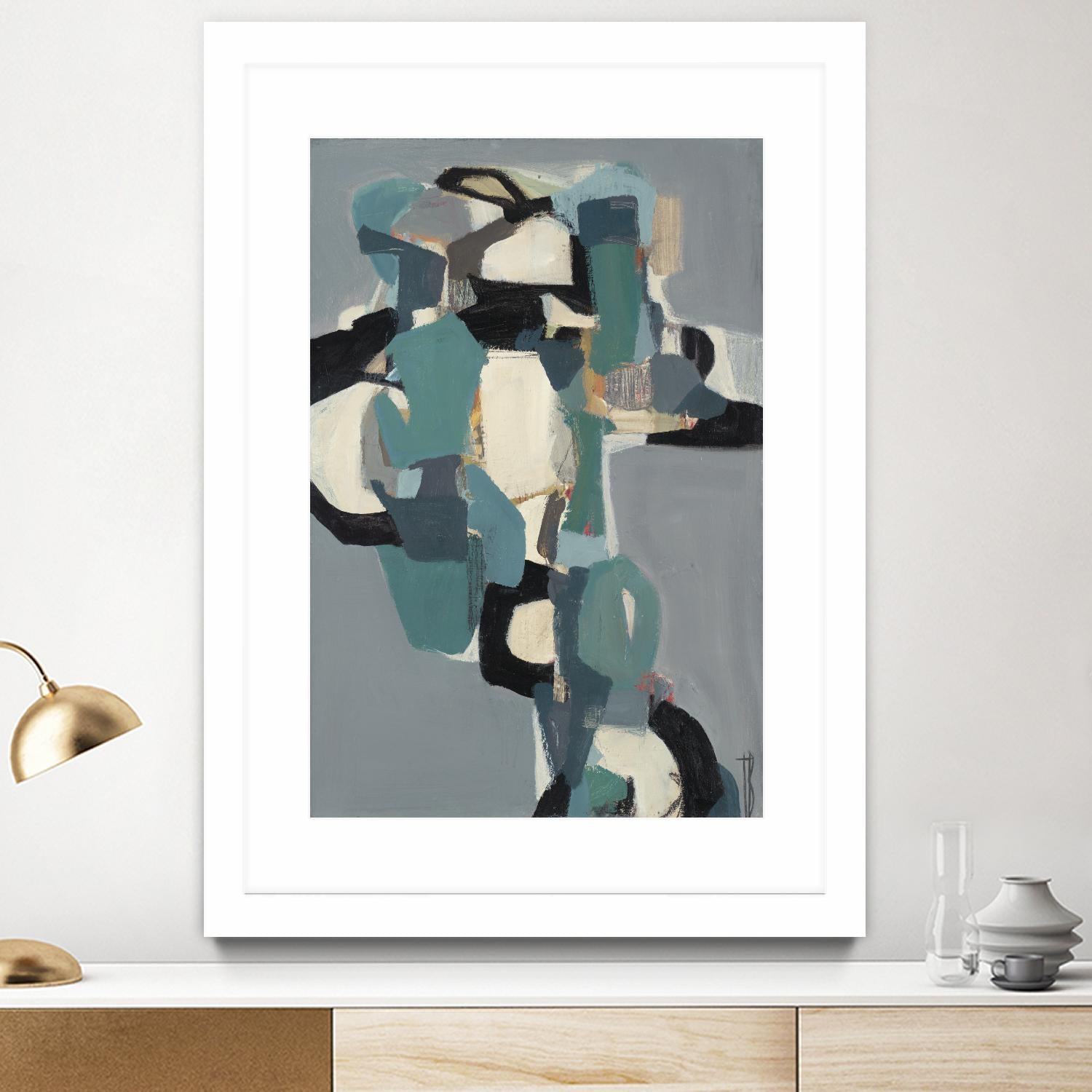 Totem At Dusk by Terri Burris on GIANT ART - blues abstract